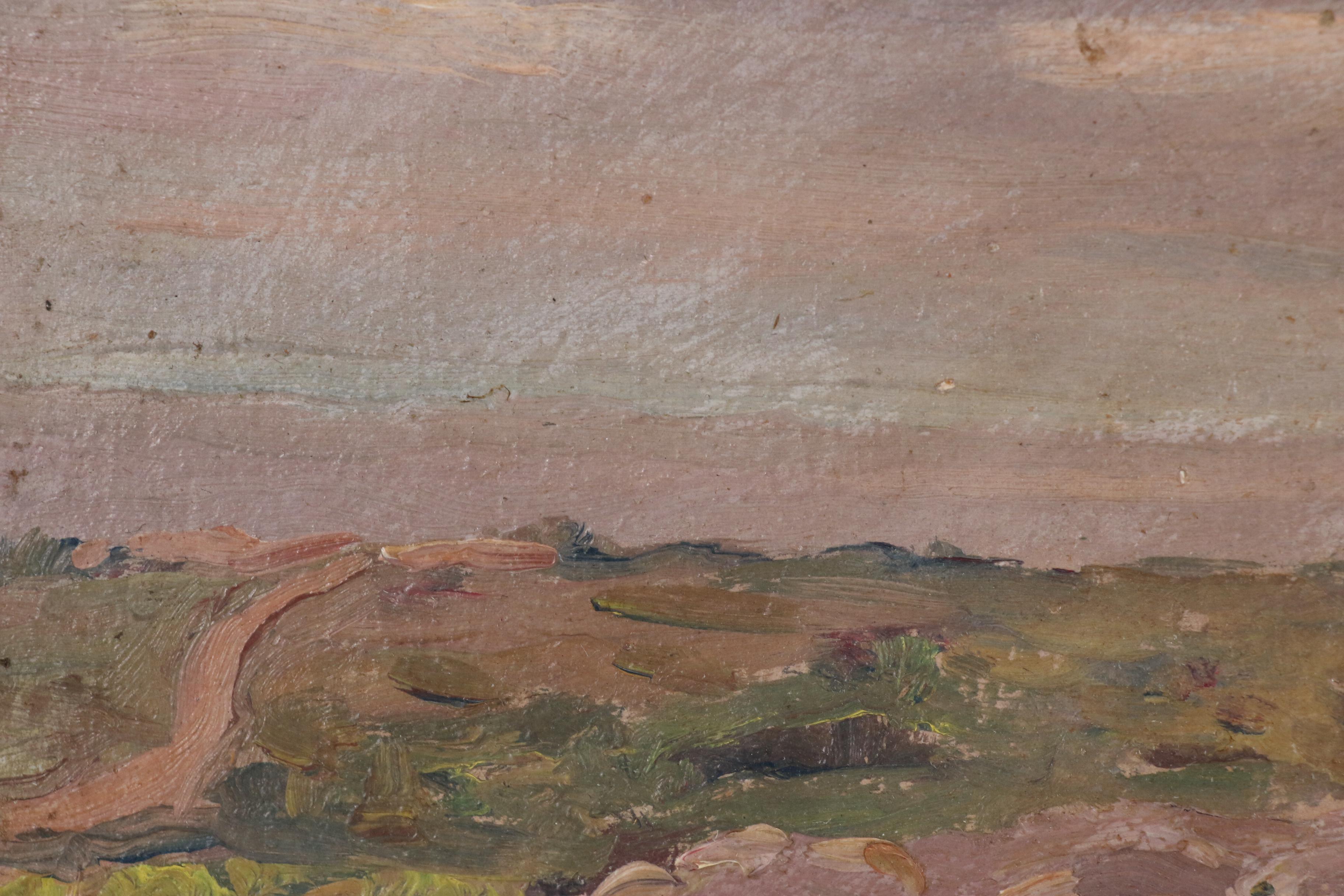 W.L. Stevens Landscape Oil Painting