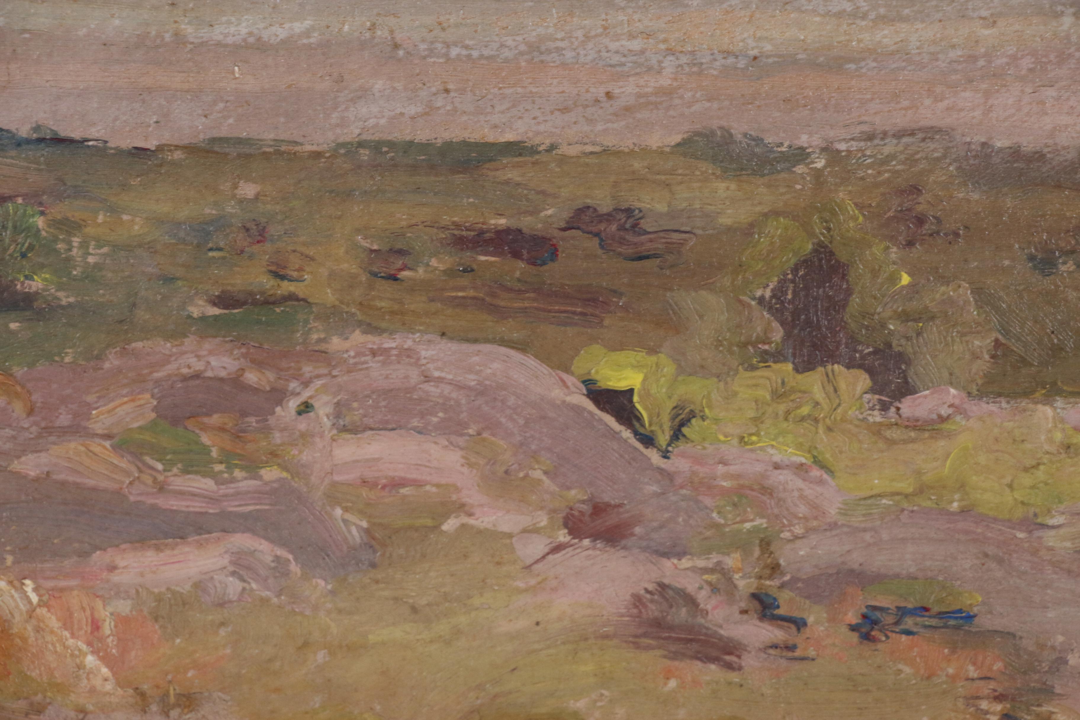 W.L. Stevens Landscape Oil Painting