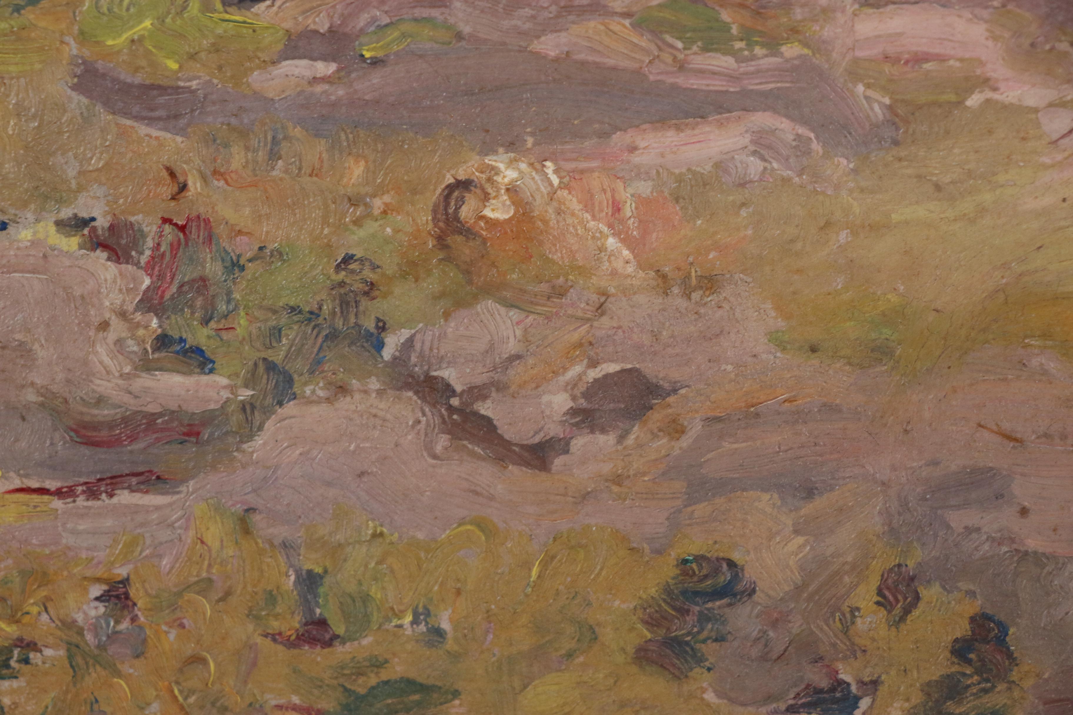 W.L. Stevens Landscape Oil Painting