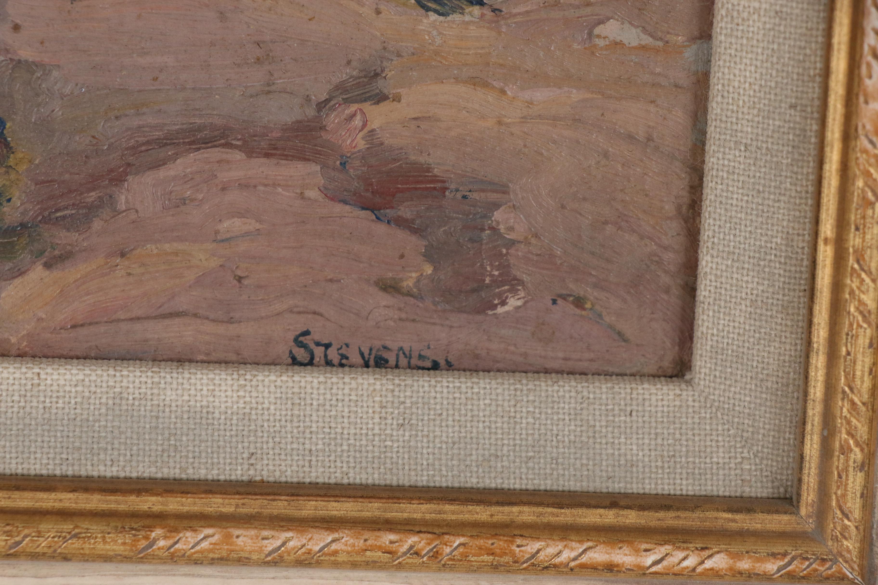 W.L. Stevens Landscape Oil Painting