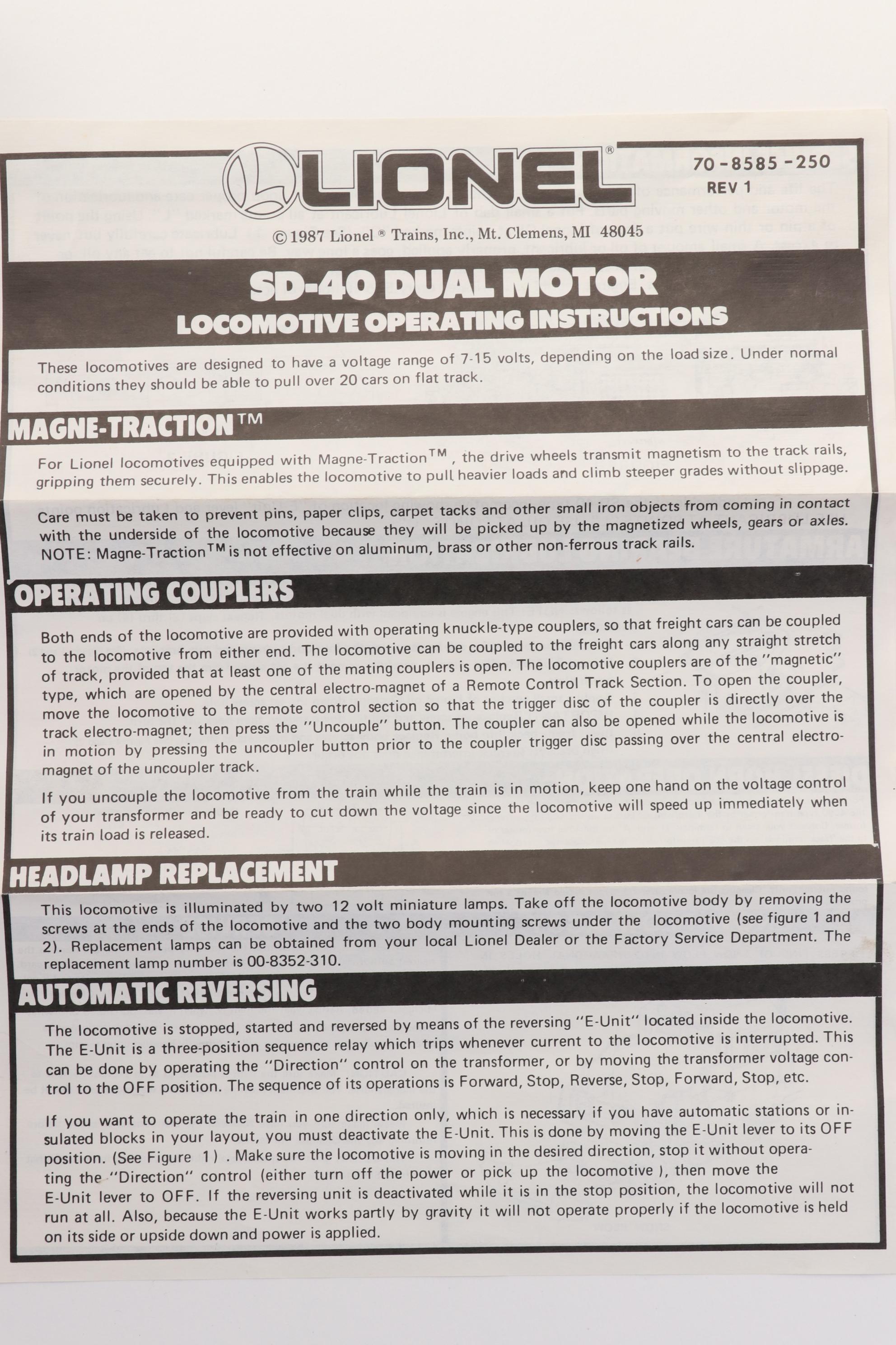 Lionel CP Rail Limited Model Train Set in Original Packaging, 1989