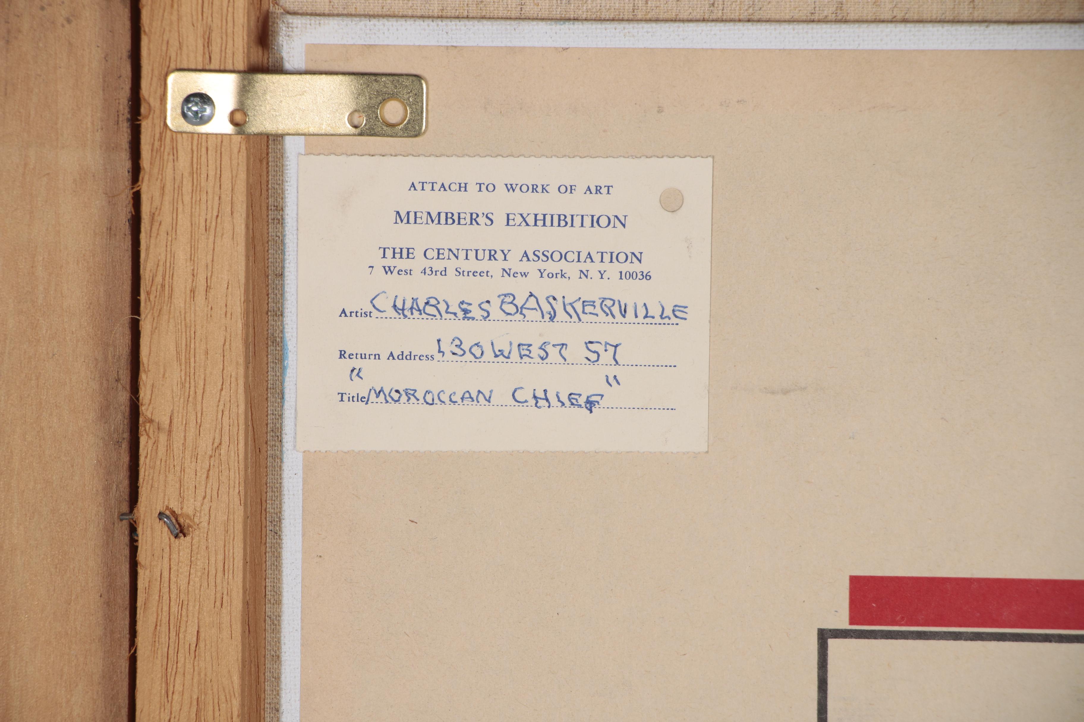 Charles Baskerville, Jr. Oil Painting "Moroccan Chief"