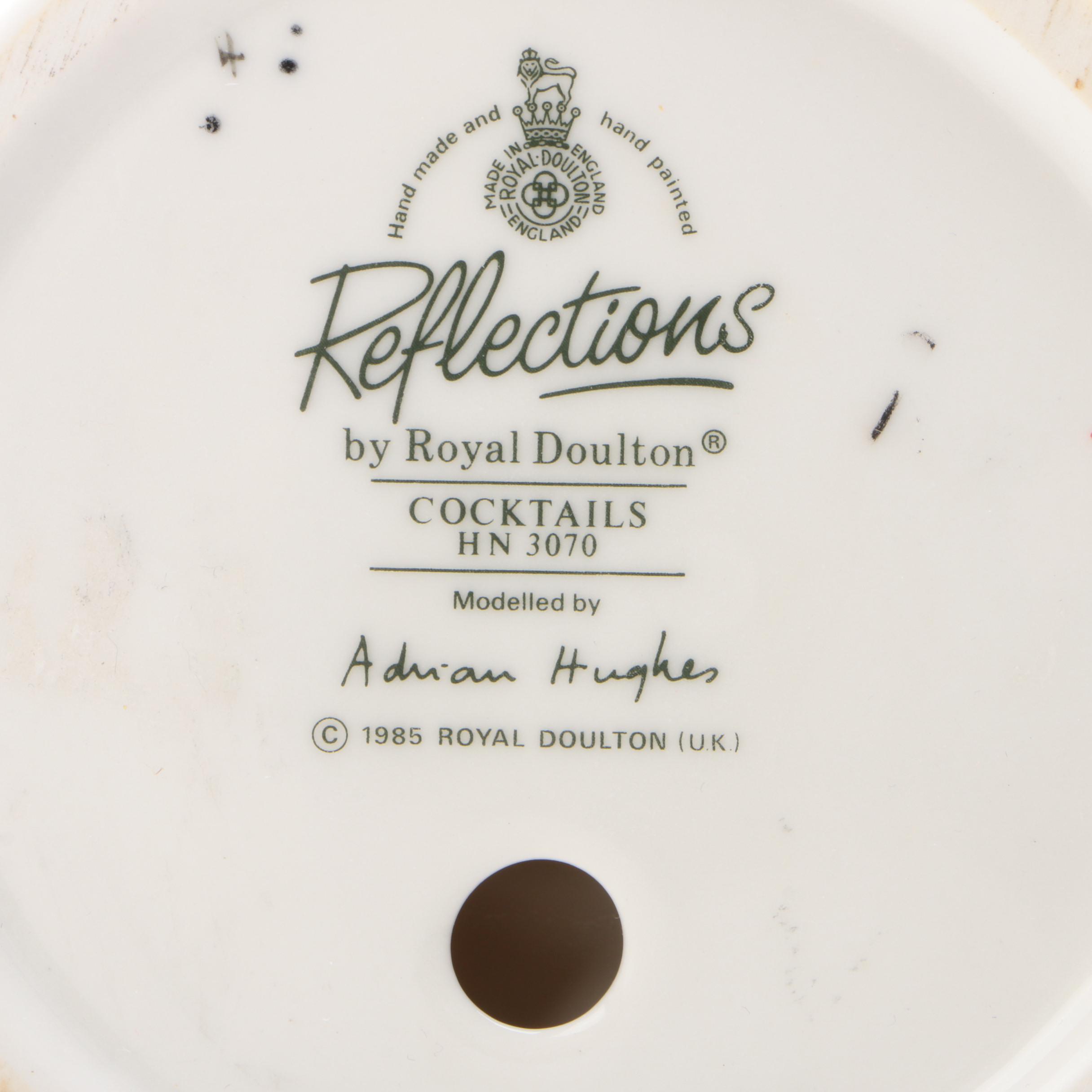 Royal Doulton Reflections "Cocktails" Porcelain Figurine, Late 20th Century