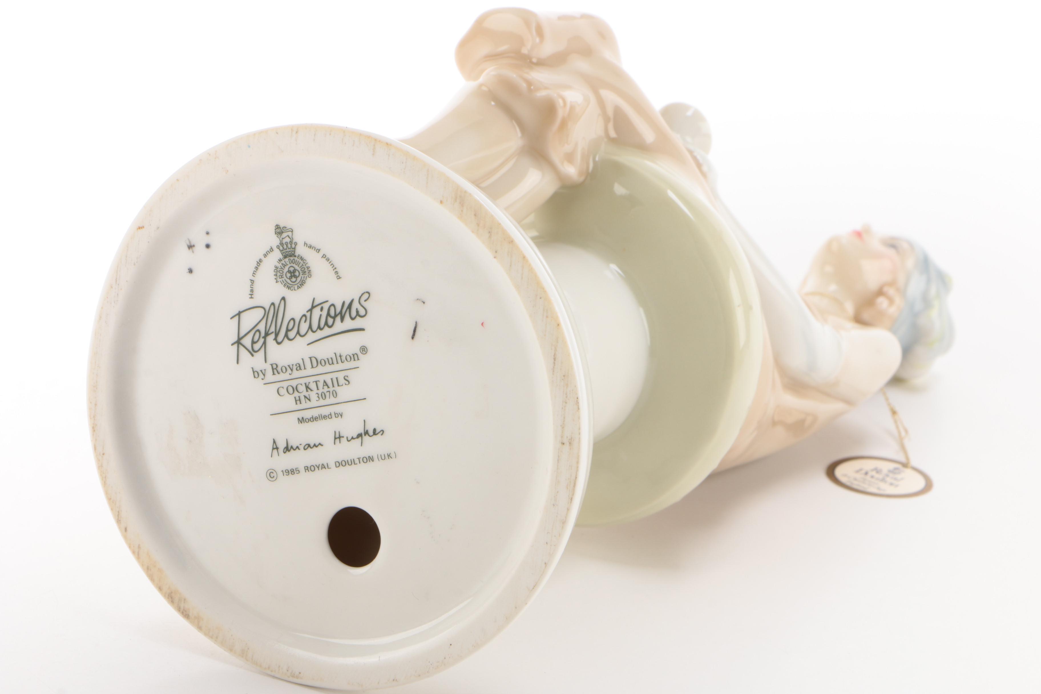 Royal Doulton Reflections "Cocktails" Porcelain Figurine, Late 20th Century