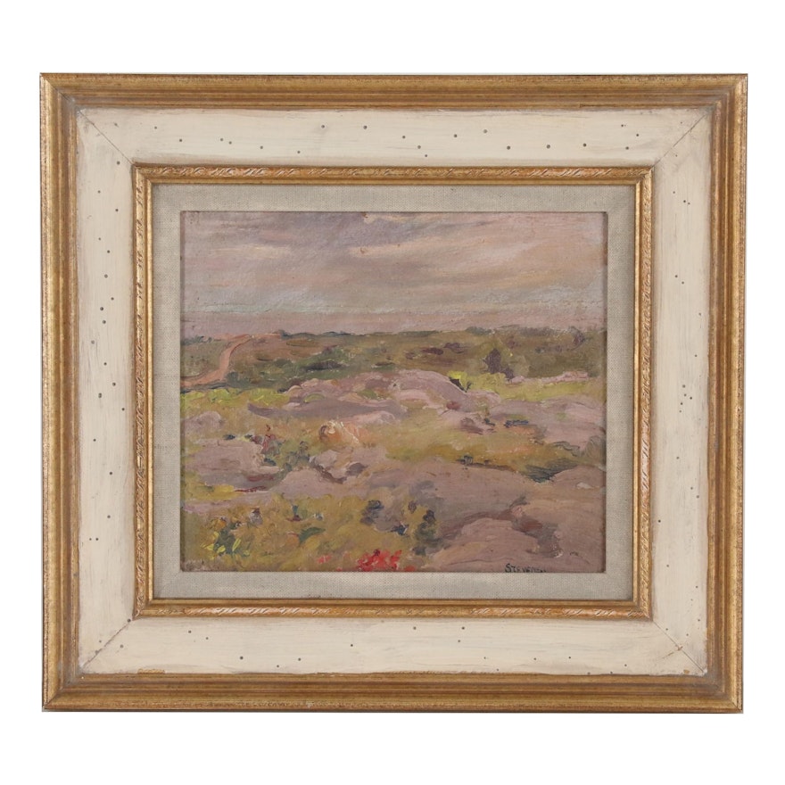 W.L. Stevens Landscape Oil Painting