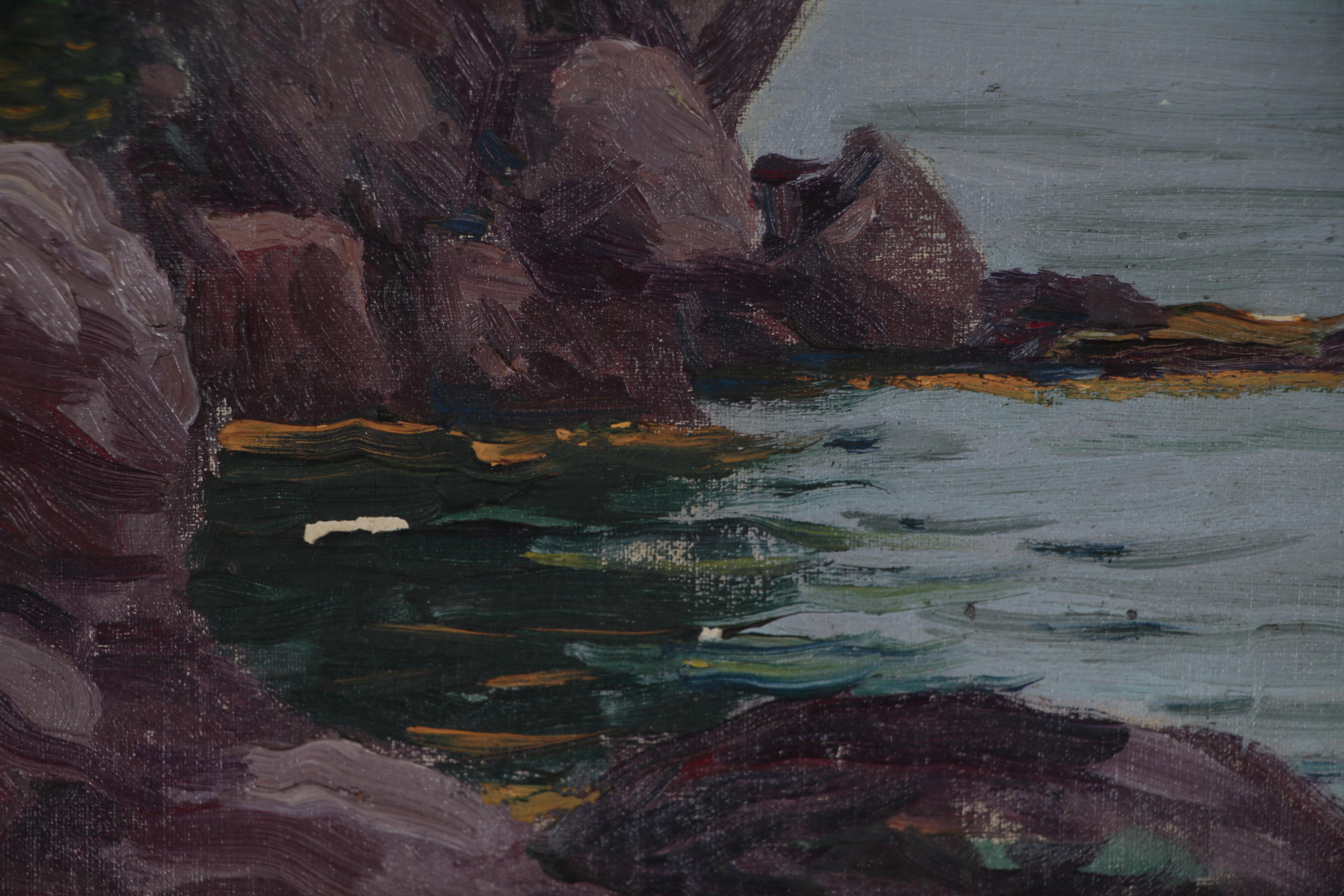 Will Hutchins Oil Painting of Lakeside View