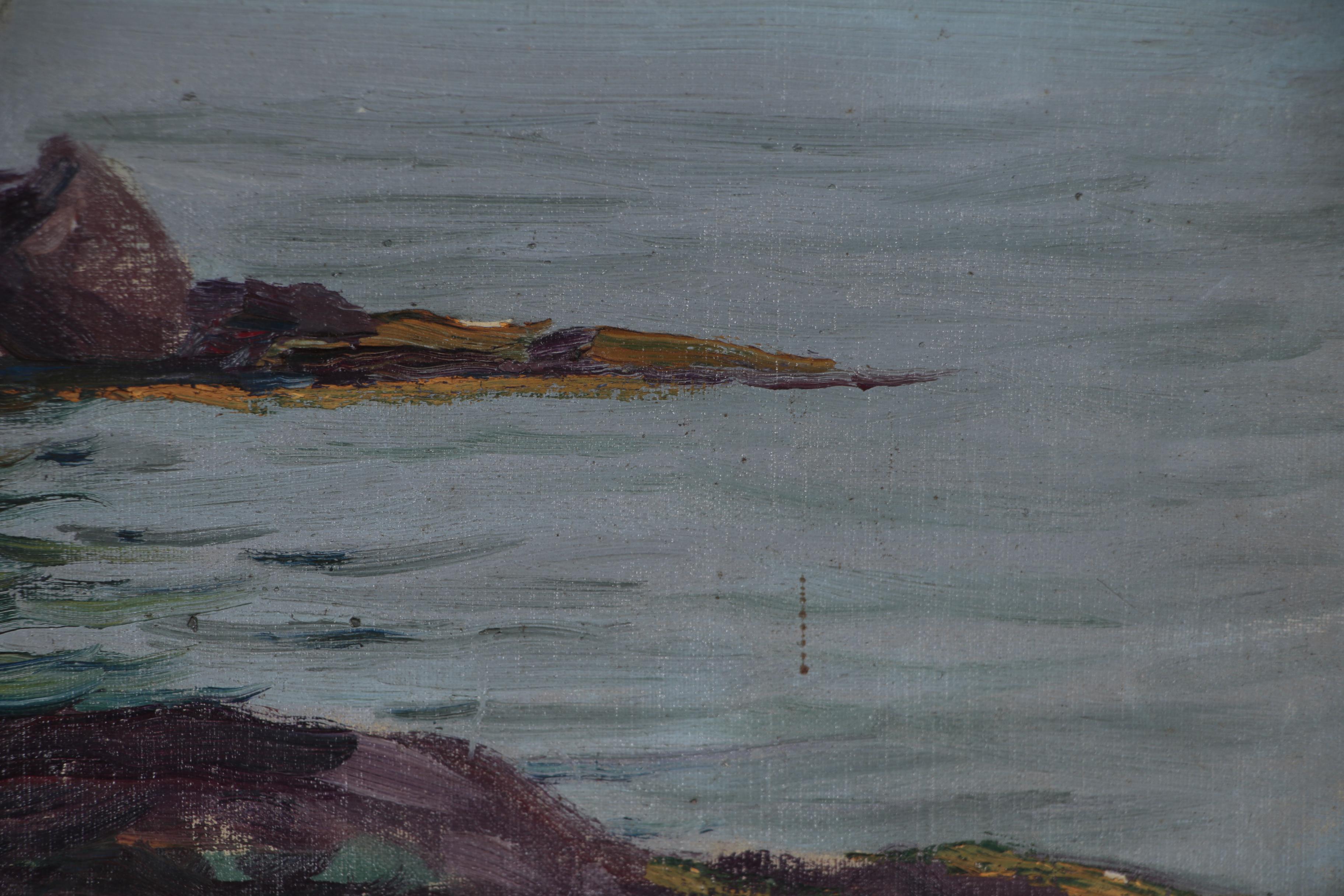 Will Hutchins Oil Painting of Lakeside View