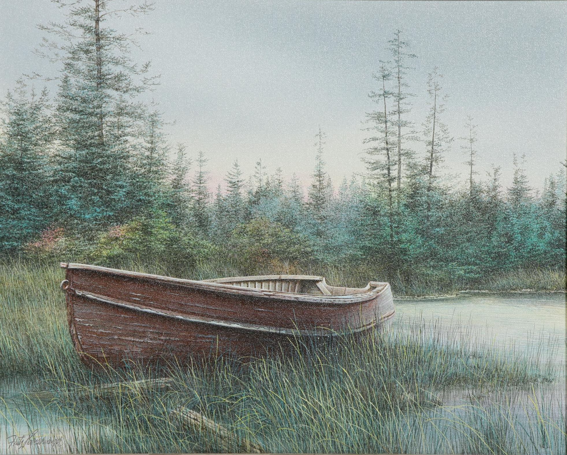 Frits Hoendervanger Acrylic Painting "Emerald Forest"