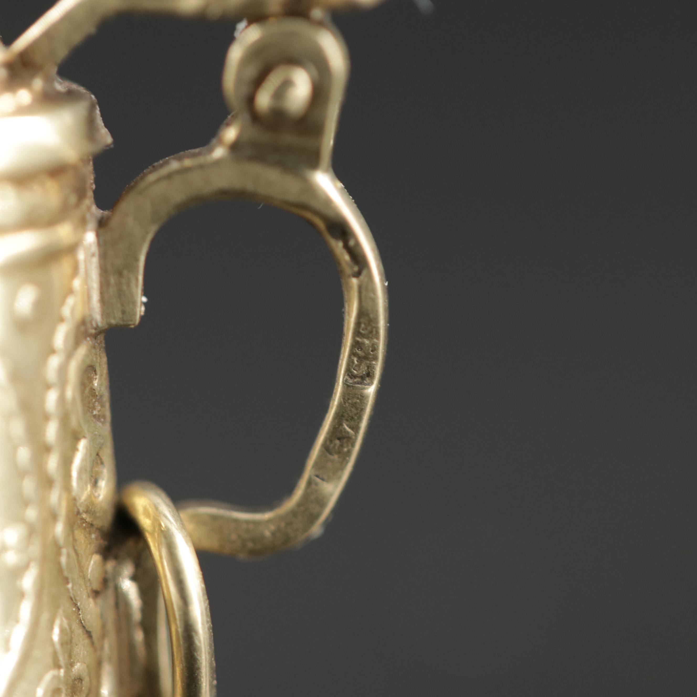 Vintage 14K Gold Beer Stein Pendant with Hinged Lid