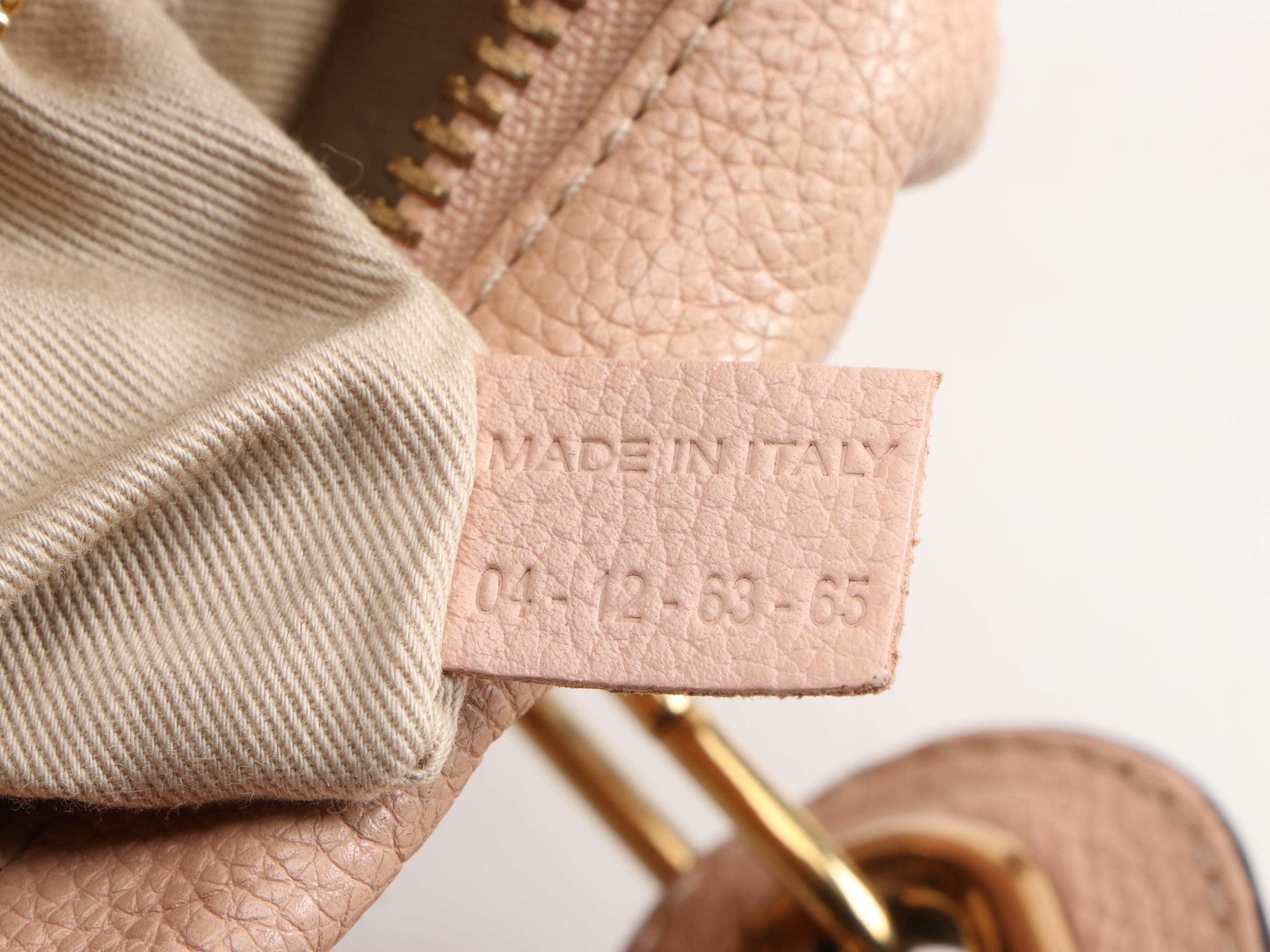 Chloé Small Paraty Bag in Blush Beige Grained Leather