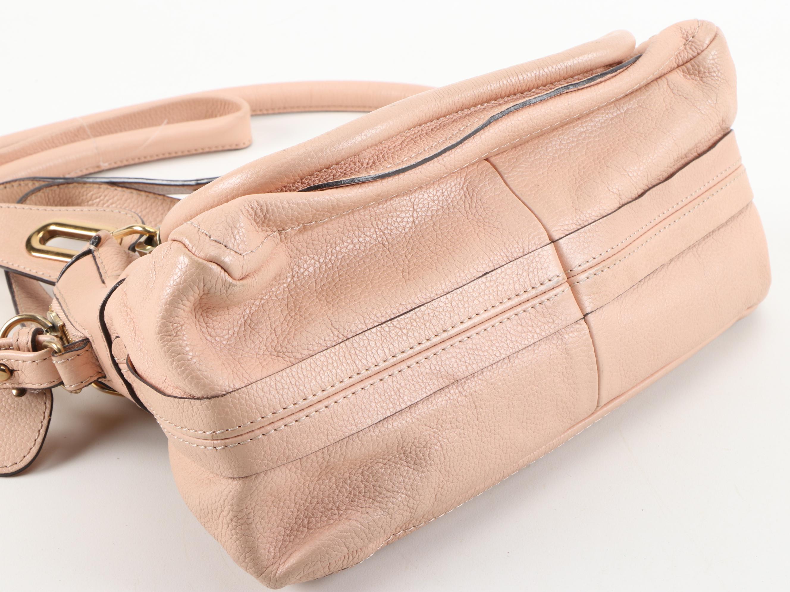 Chloé Small Paraty Bag in Blush Beige Grained Leather