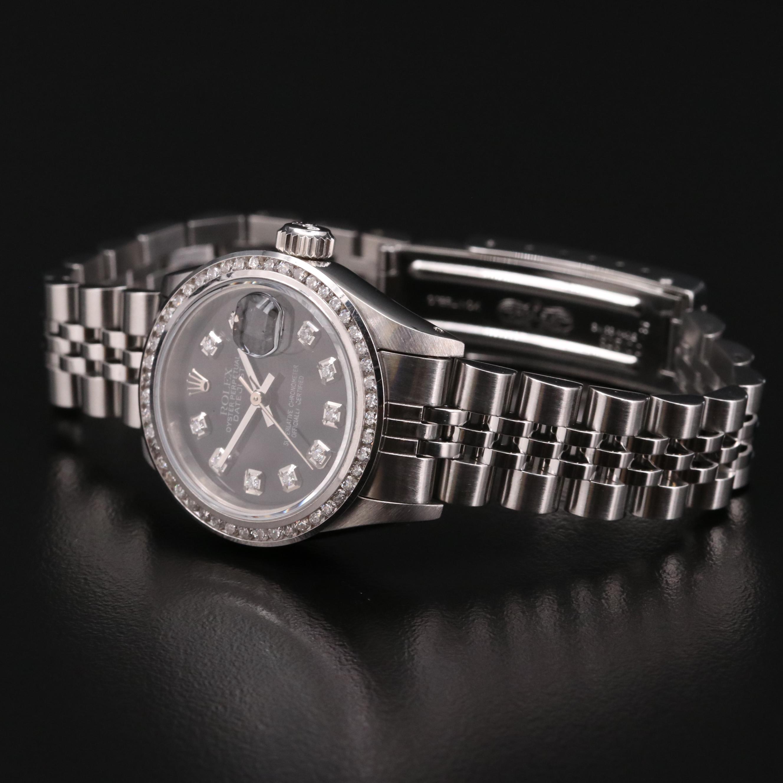 1984 Rolex Datejust 14K Gold and Stainless Steel Diamond Automatic Watch