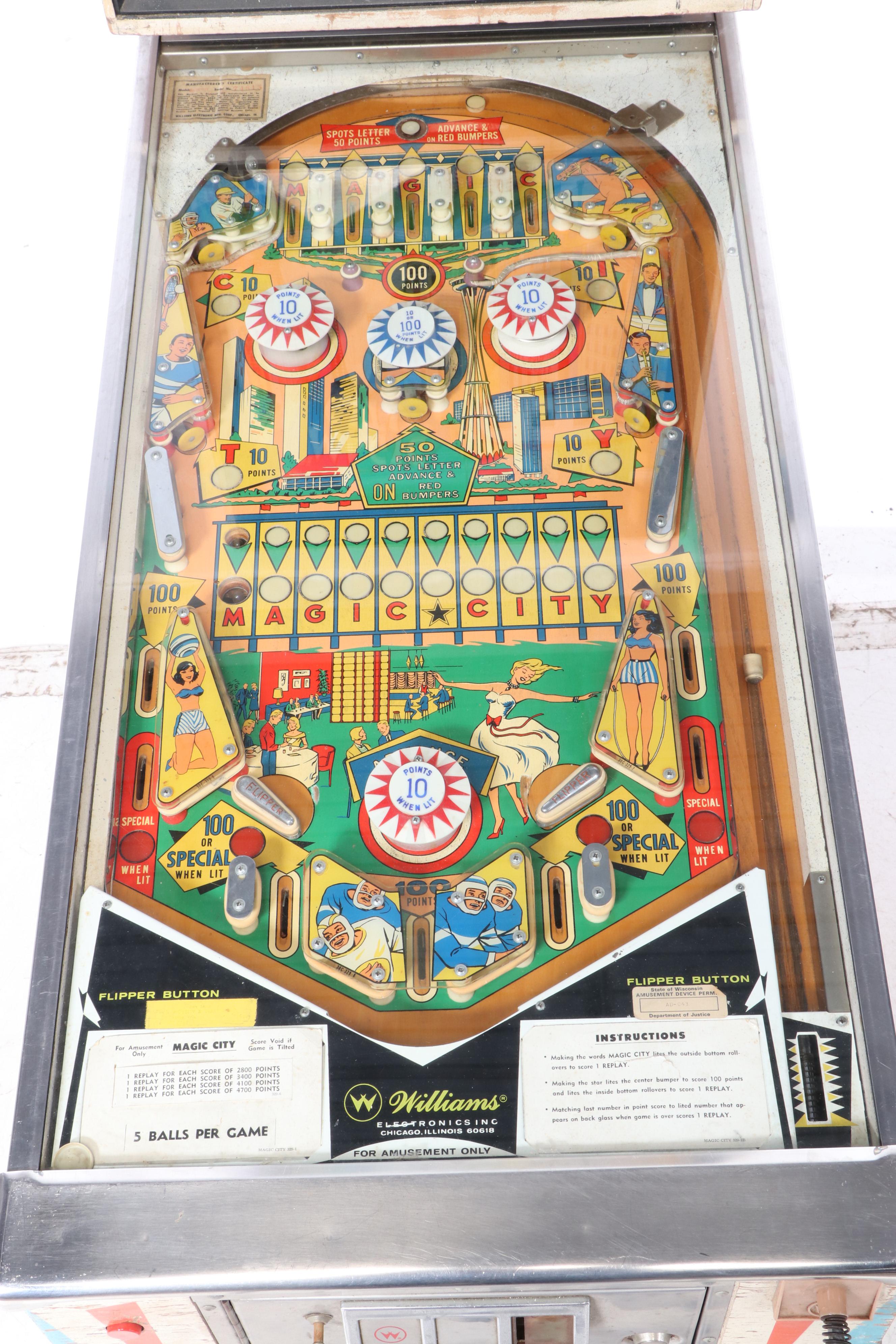 Williams "Magic City" Pinball Machine