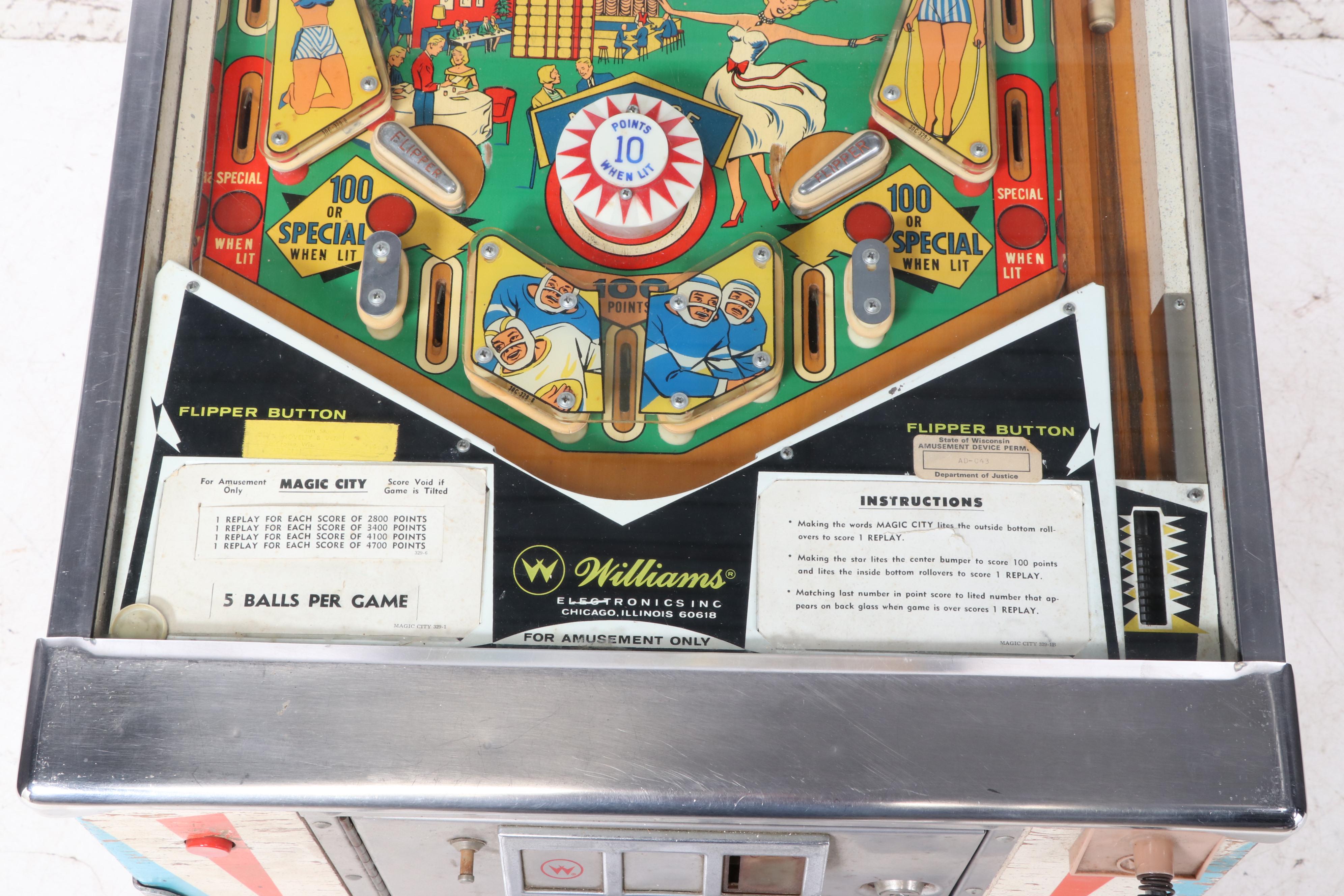 Williams "Magic City" Pinball Machine