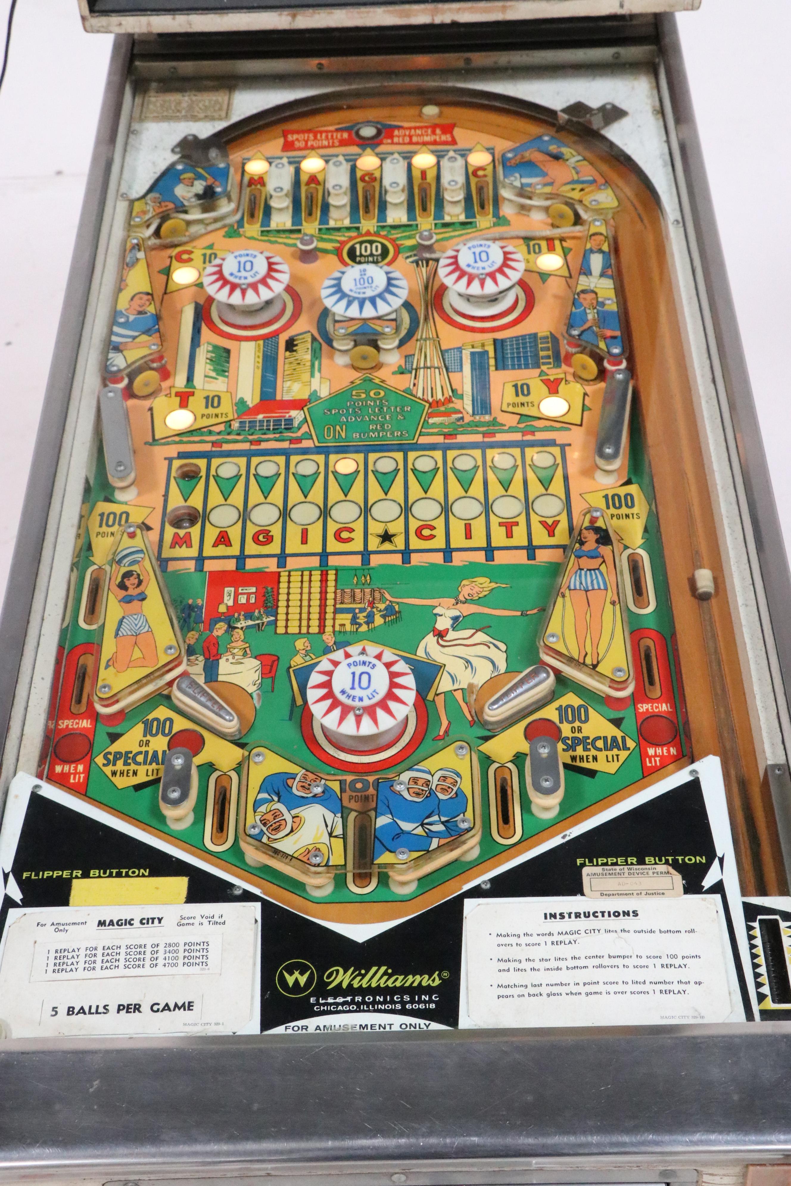 Williams "Magic City" Pinball Machine
