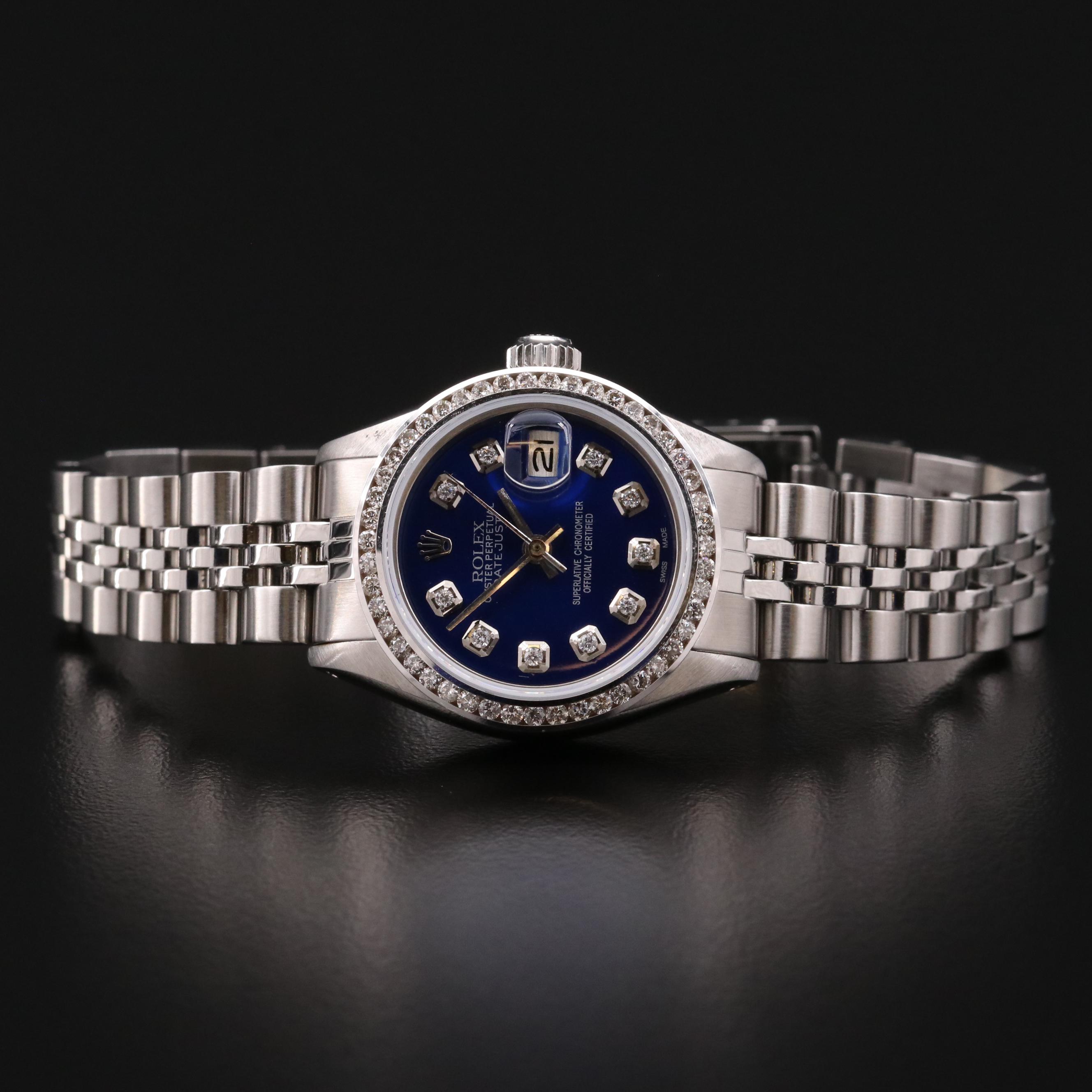 1978 Rolex Datejust Diamond Bezel and Dial 14K Gold and Stainless Steel Watch