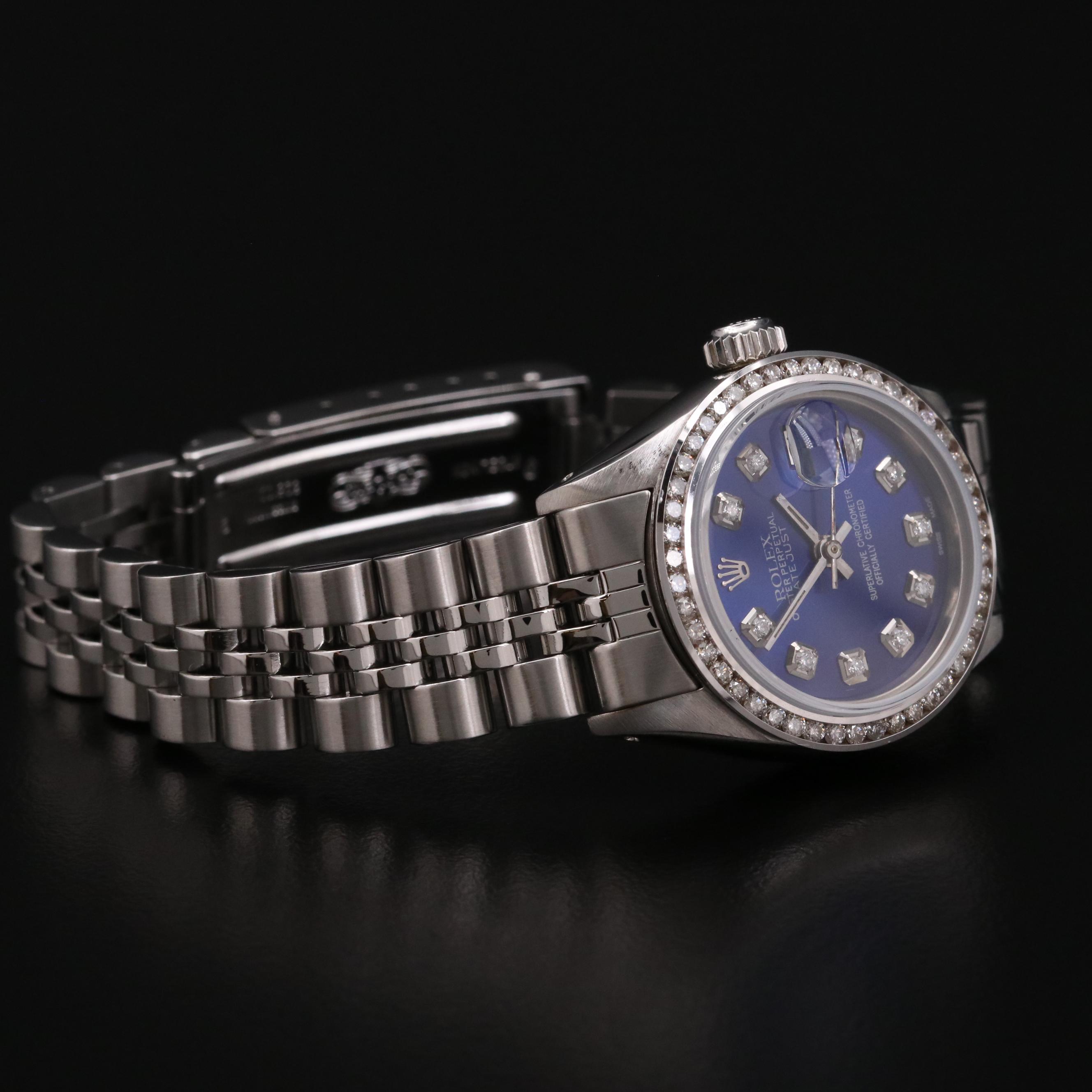 1978 Rolex Datejust Diamond Bezel and Dial 14K Gold and Stainless Steel Watch