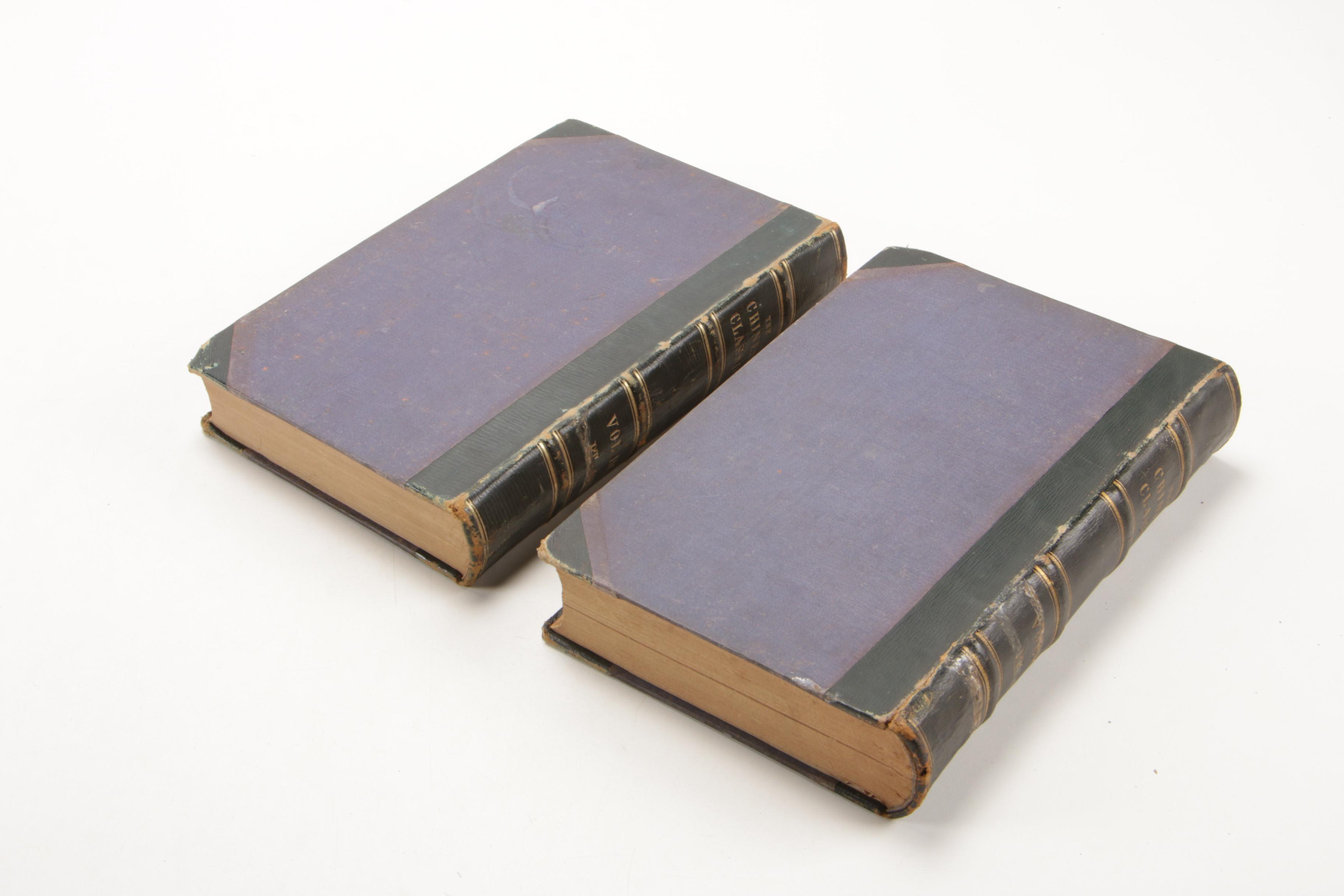 1865 First Edition "The Chinese Classics" by James Legg, Volume III, Parts I-II