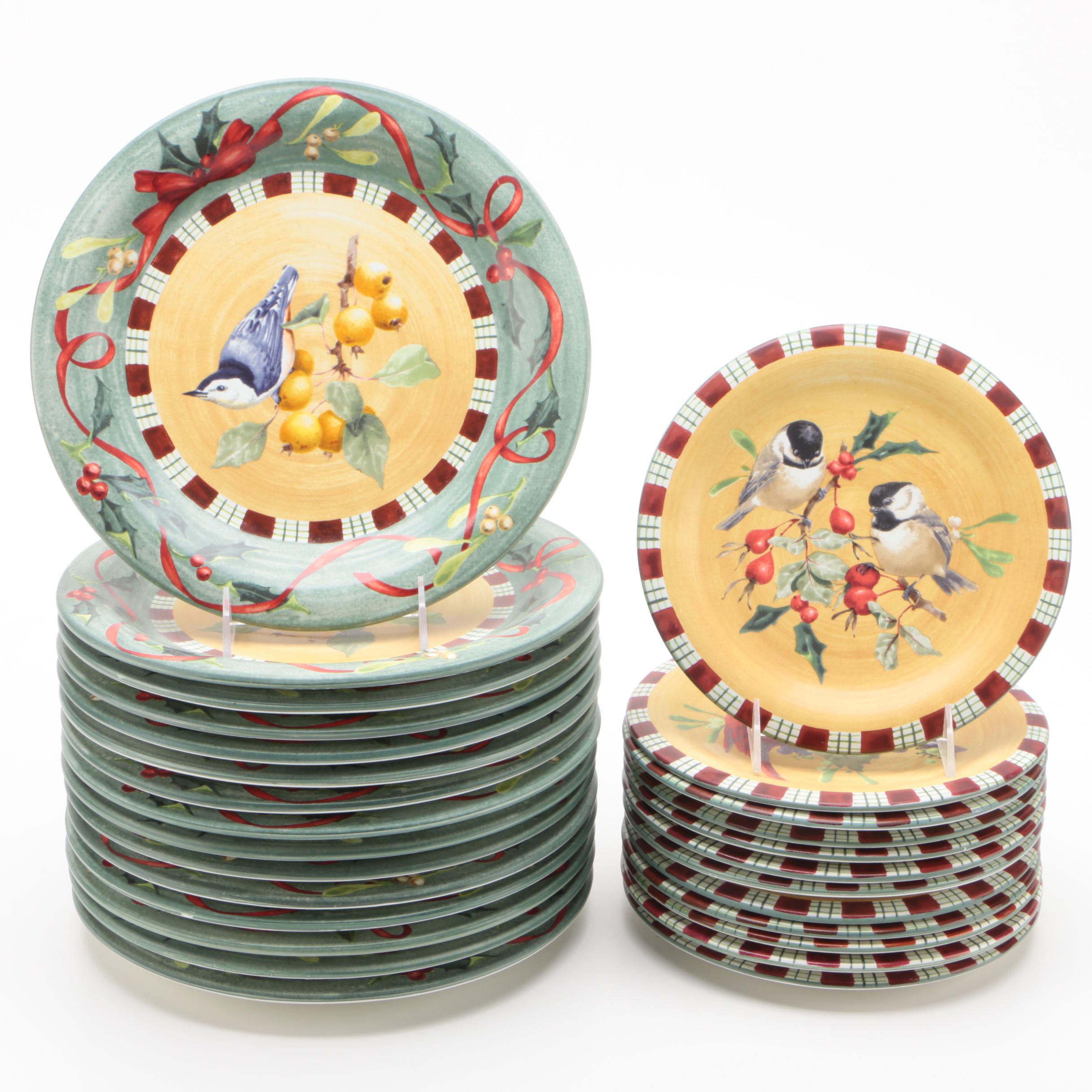 Lenox "Winter Greetings Everyday" Ceramic Dinnerware and Cookie Jar