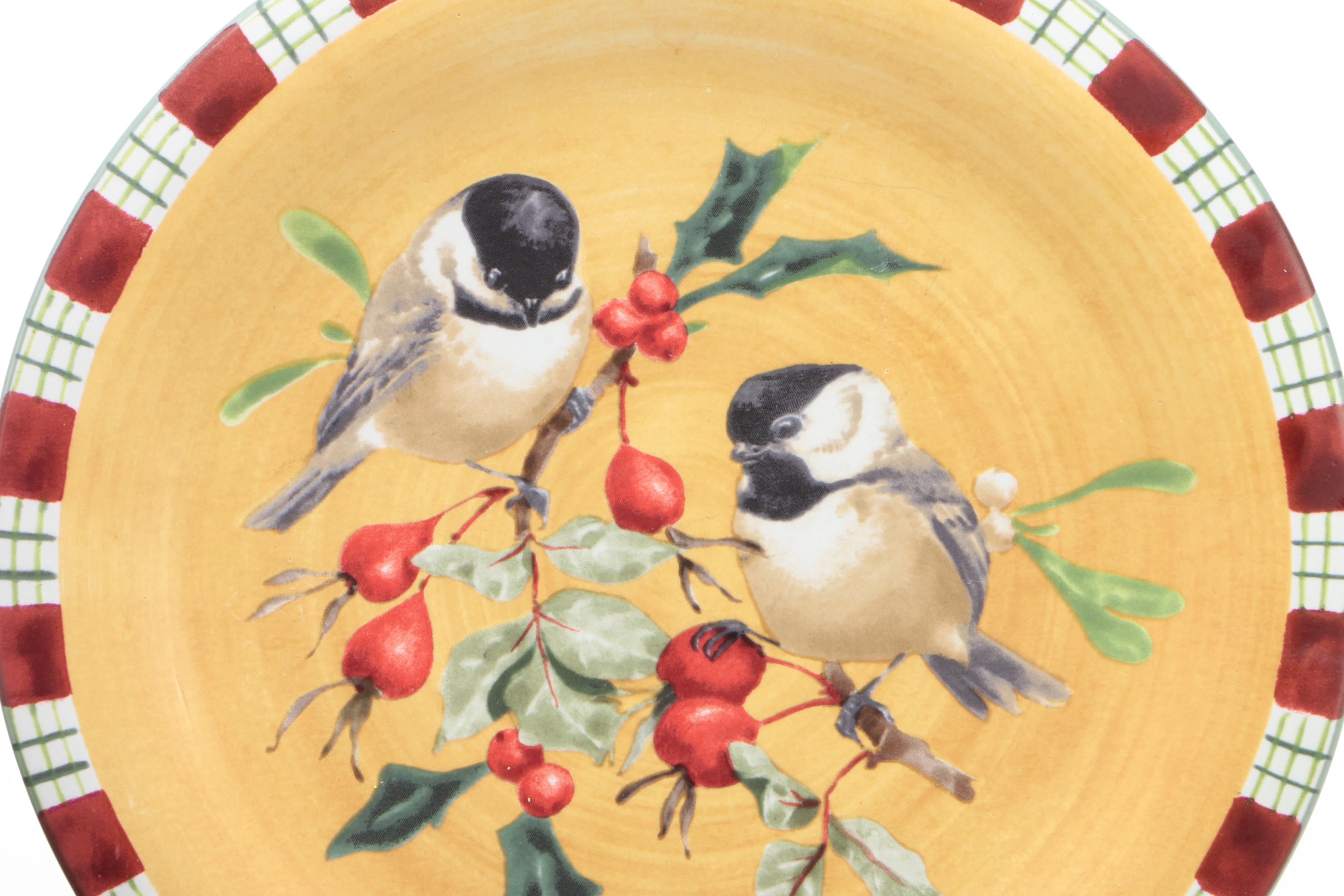 Lenox "Winter Greetings Everyday" Ceramic Dinnerware and Cookie Jar