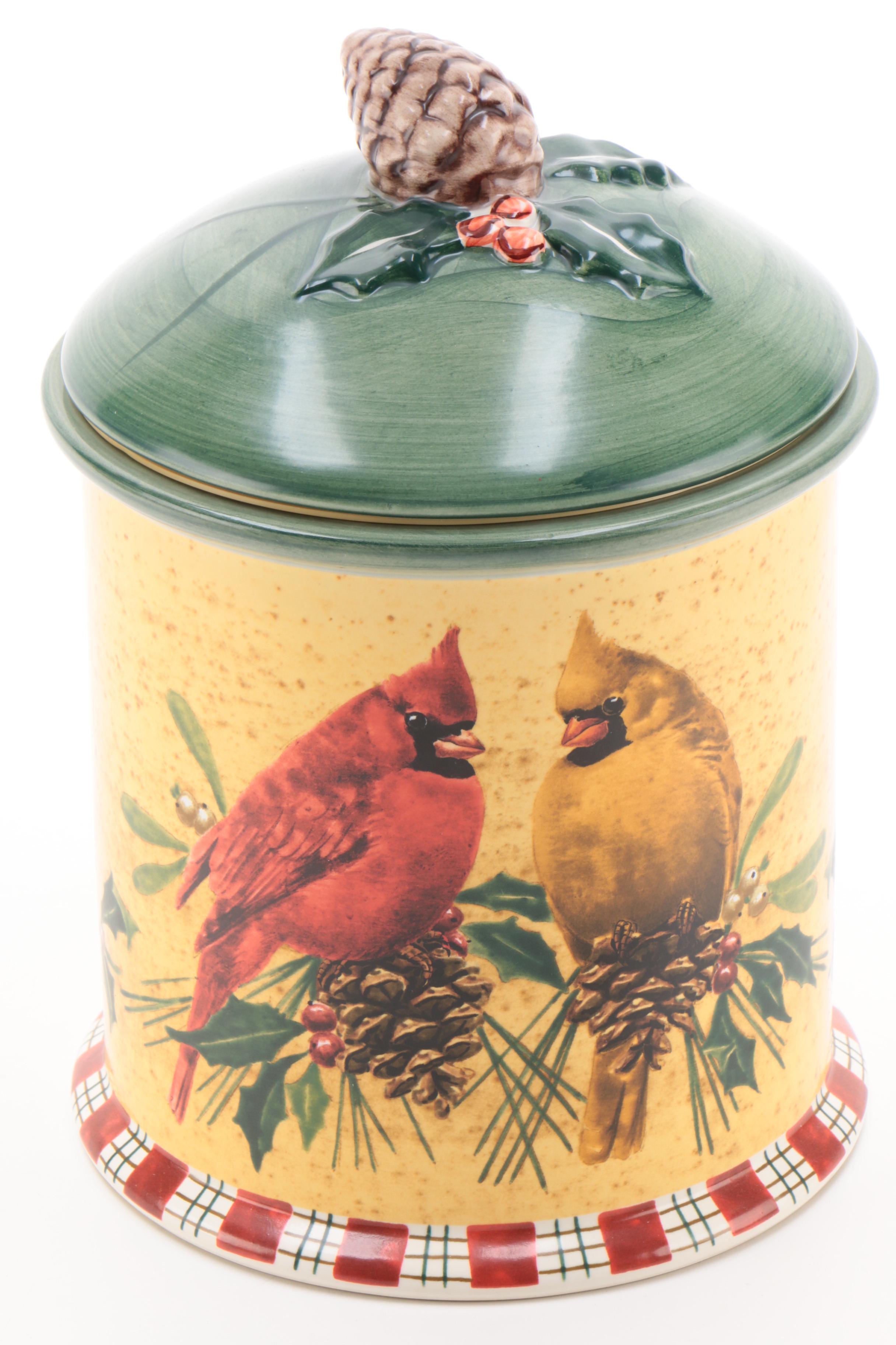 Lenox "Winter Greetings Everyday" Ceramic Dinnerware and Cookie Jar