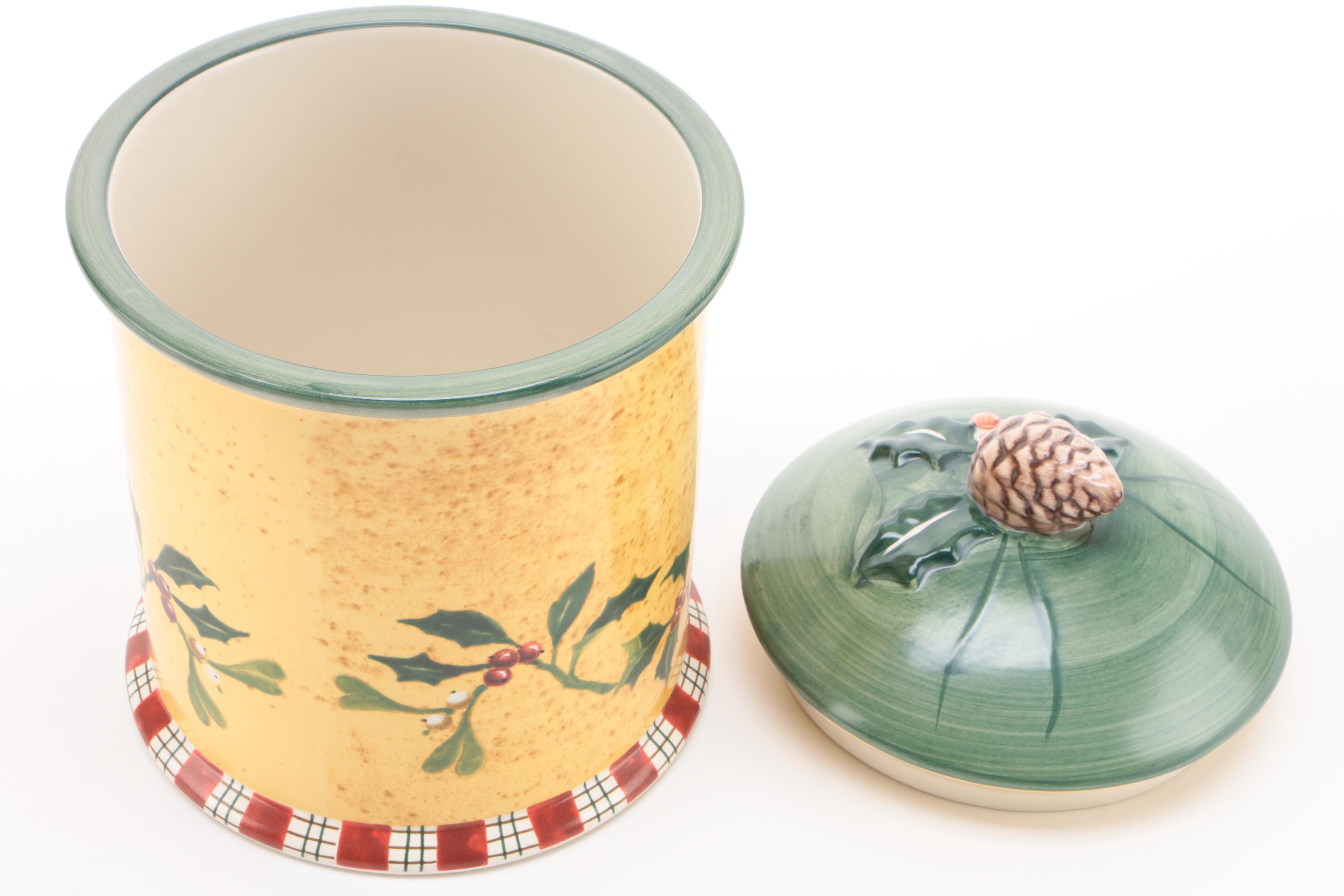 Lenox "Winter Greetings Everyday" Ceramic Dinnerware and Cookie Jar