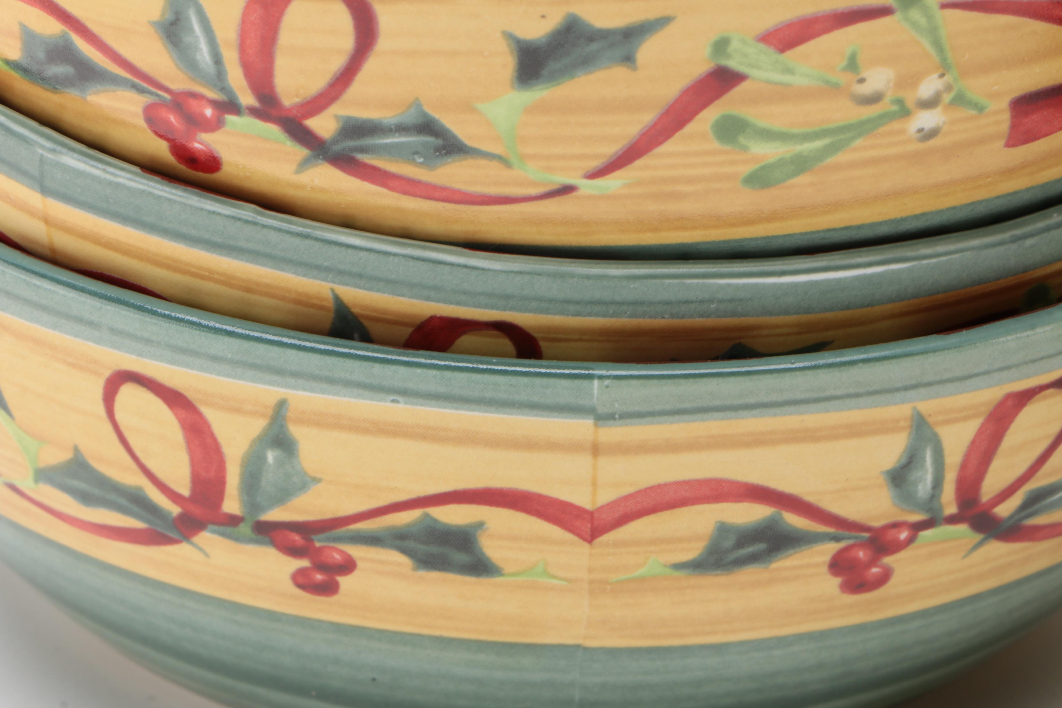 Lenox "Winter Greetings Everyday" Ceramic Dinnerware and Cookie Jar