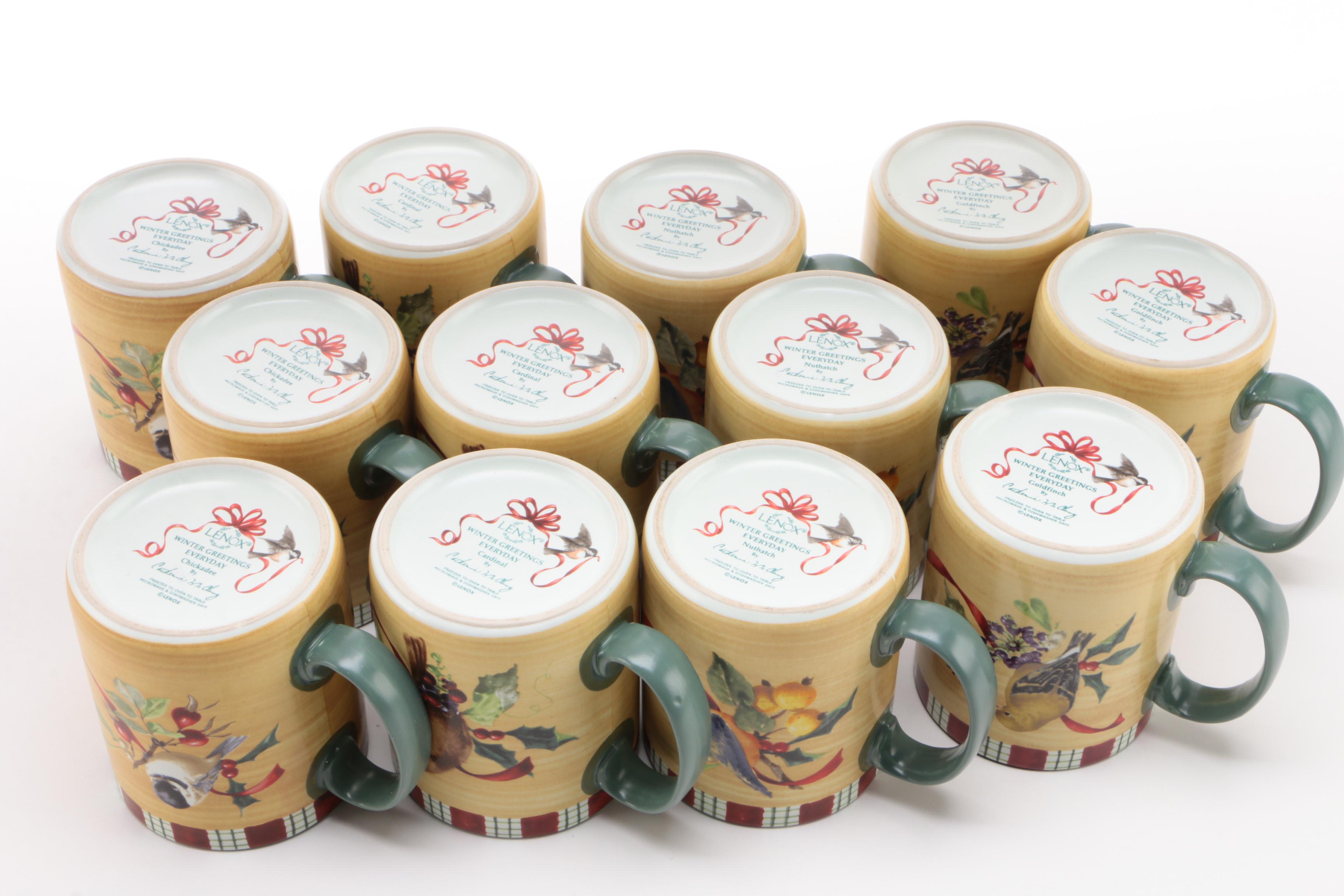 Lenox "Winter Greetings Everyday" Ceramic Dinnerware and Cookie Jar