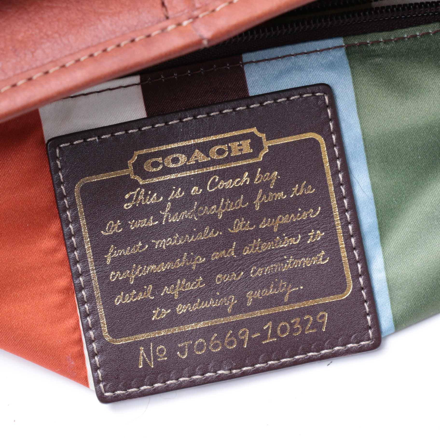 Coach Ali Legacy Flap Front Shoulder Bag in Whiskey Leather