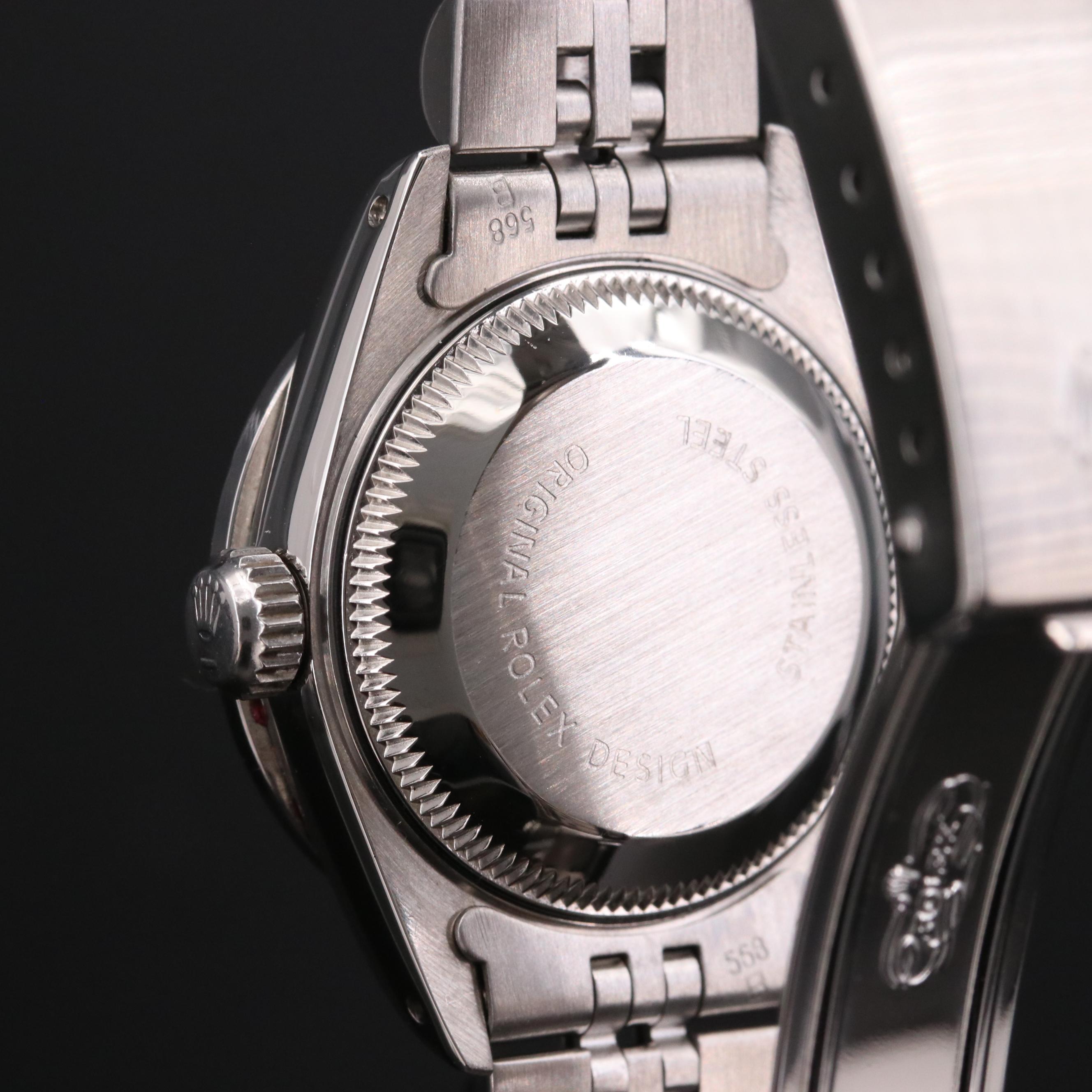 1991 Rolex Datejust Stainless Steel With Diamond Bezel and Dial Watch