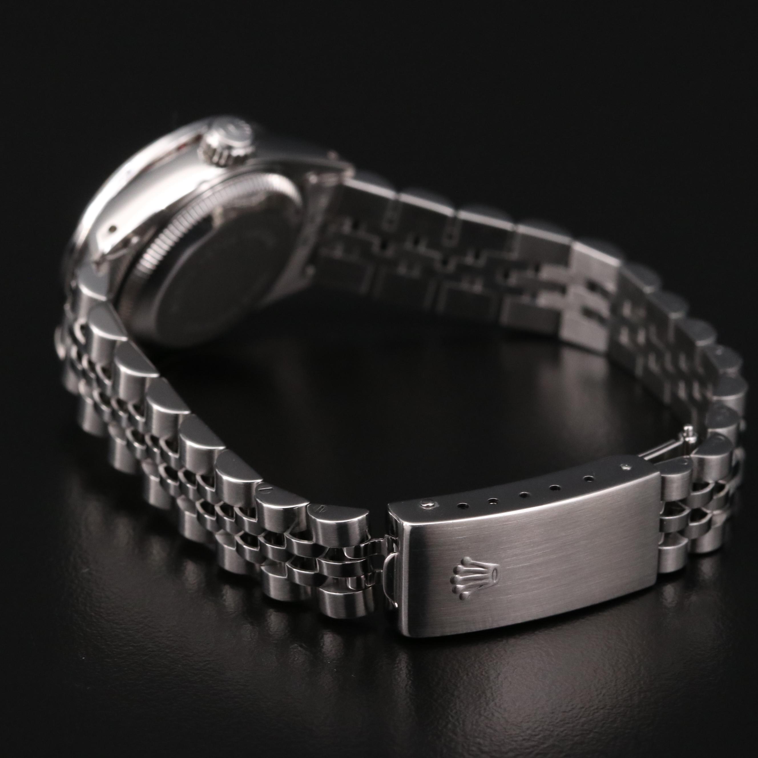 1991 Rolex Datejust Stainless Steel With Diamond Bezel and Dial Watch