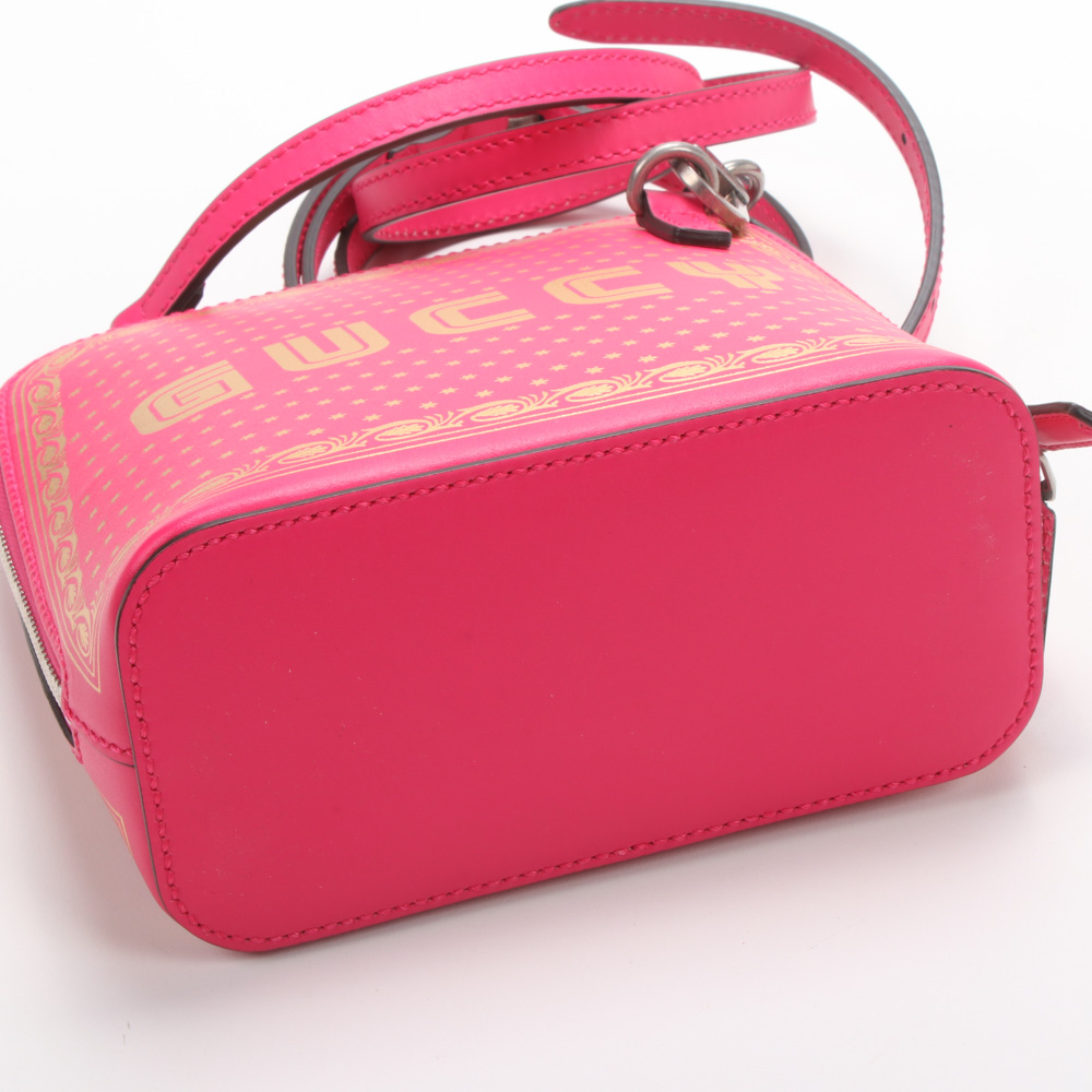 Gucci Sega Script Hot Pink and Gold Dome Crossbody