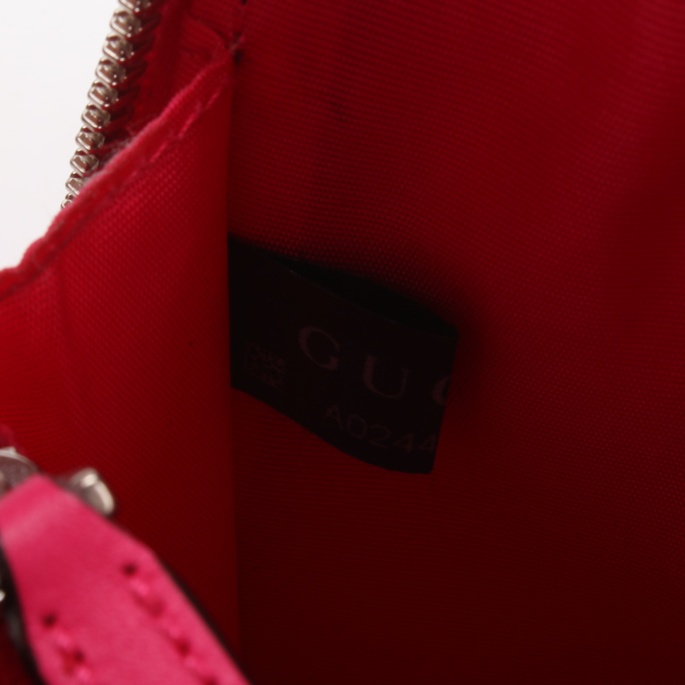 Gucci Sega Script Hot Pink and Gold Dome Crossbody