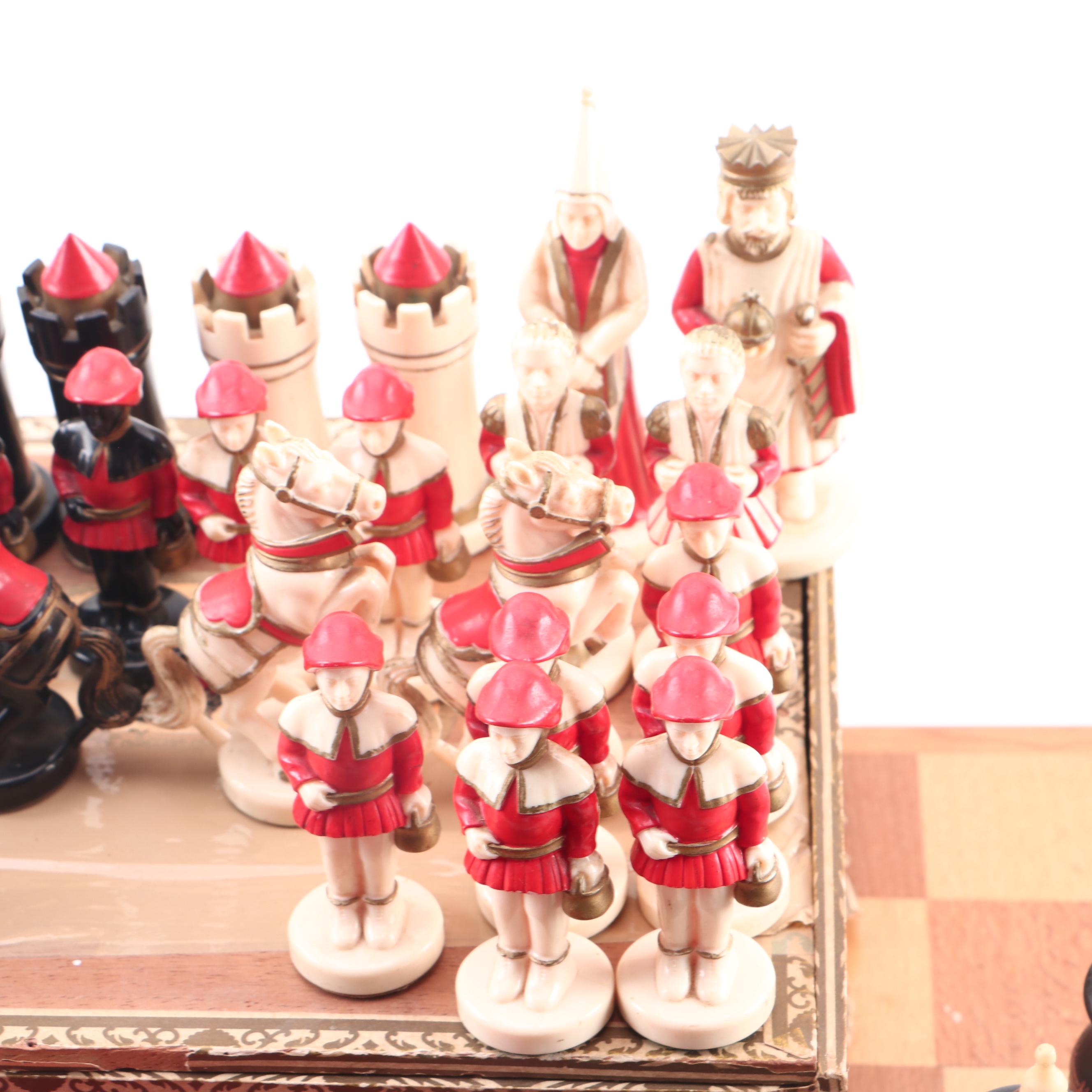 Medieval Inspired Chess Set, Mid-Late 20th Century