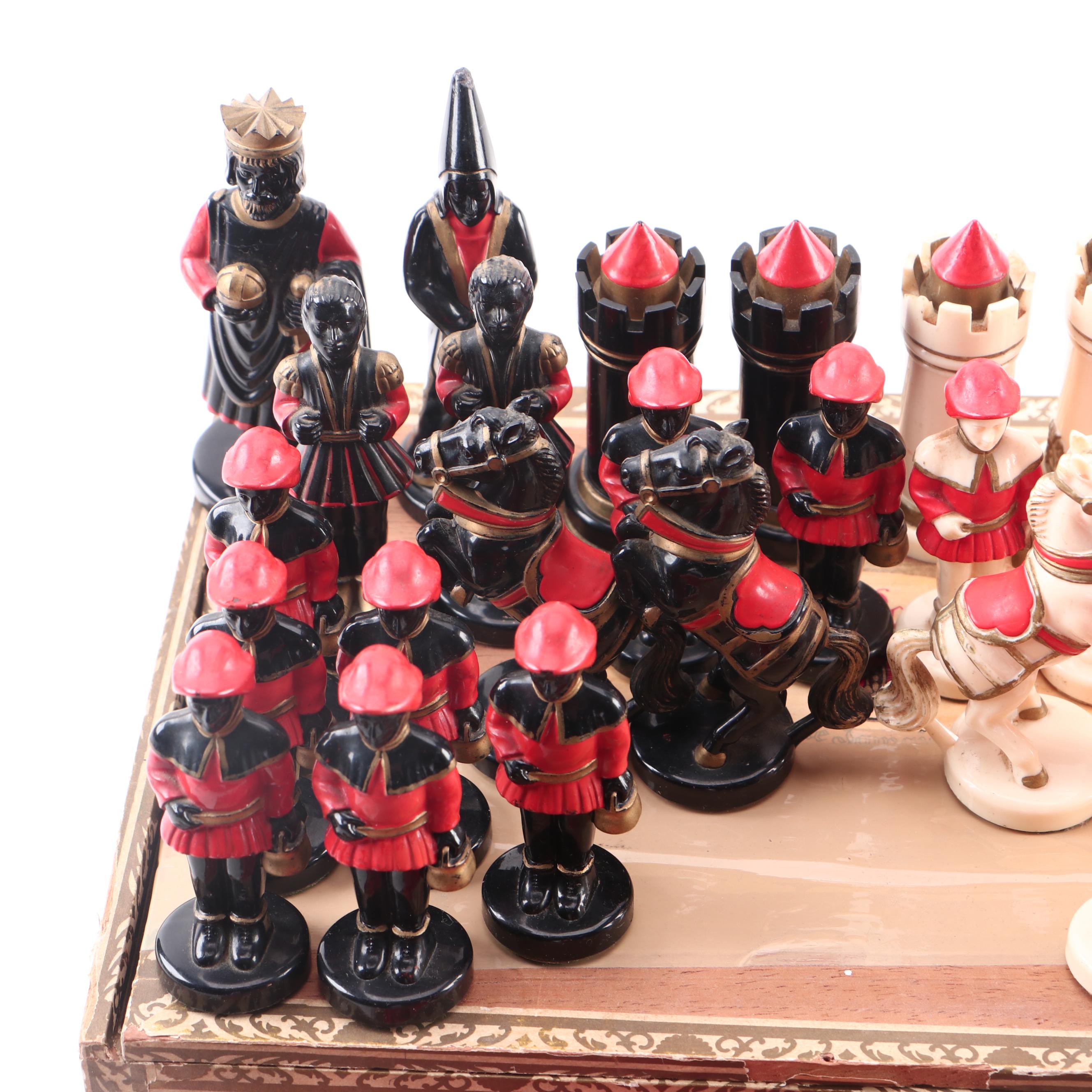 Medieval Inspired Chess Set, Mid-Late 20th Century