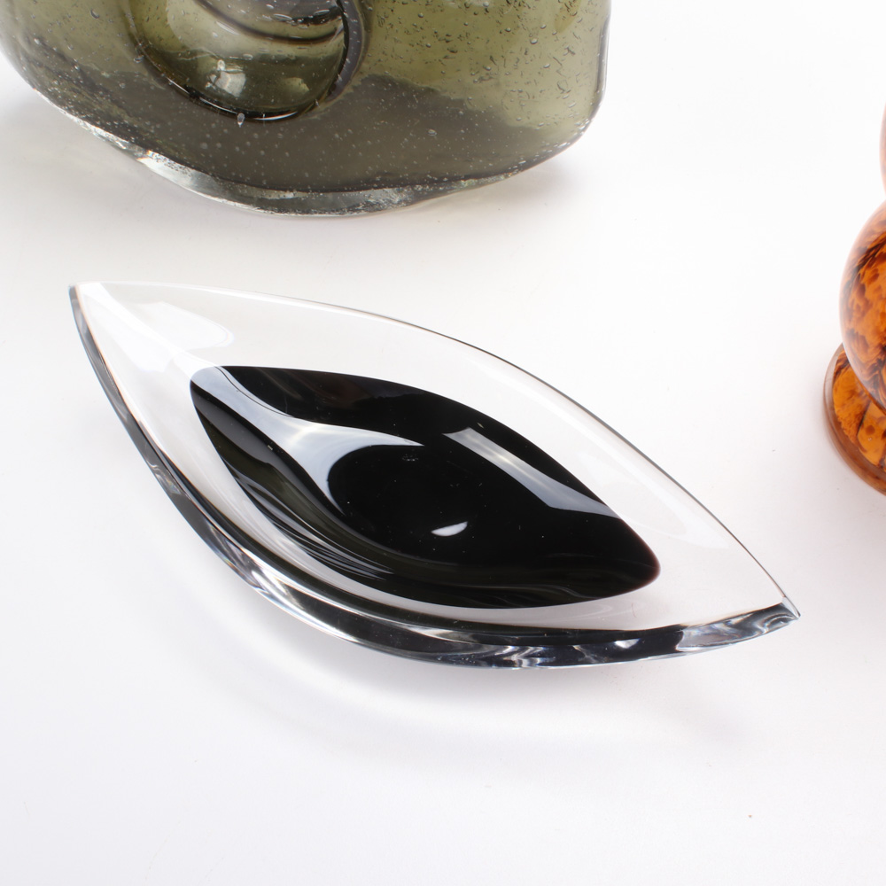 Modernist Style Art Glass Vases and Bowl