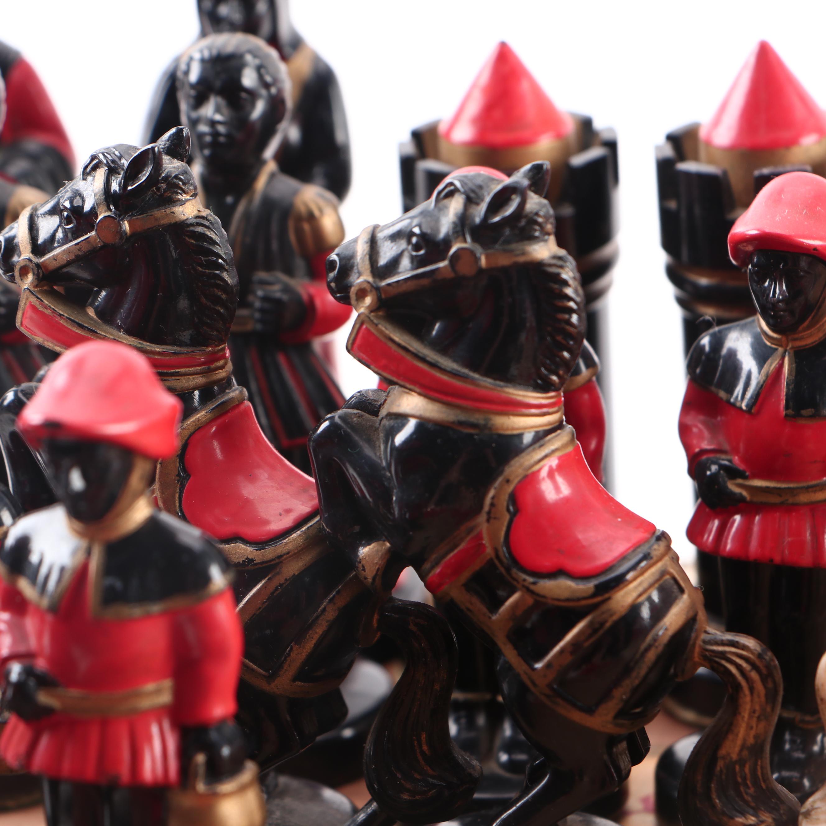 Medieval Inspired Chess Set, Mid-Late 20th Century