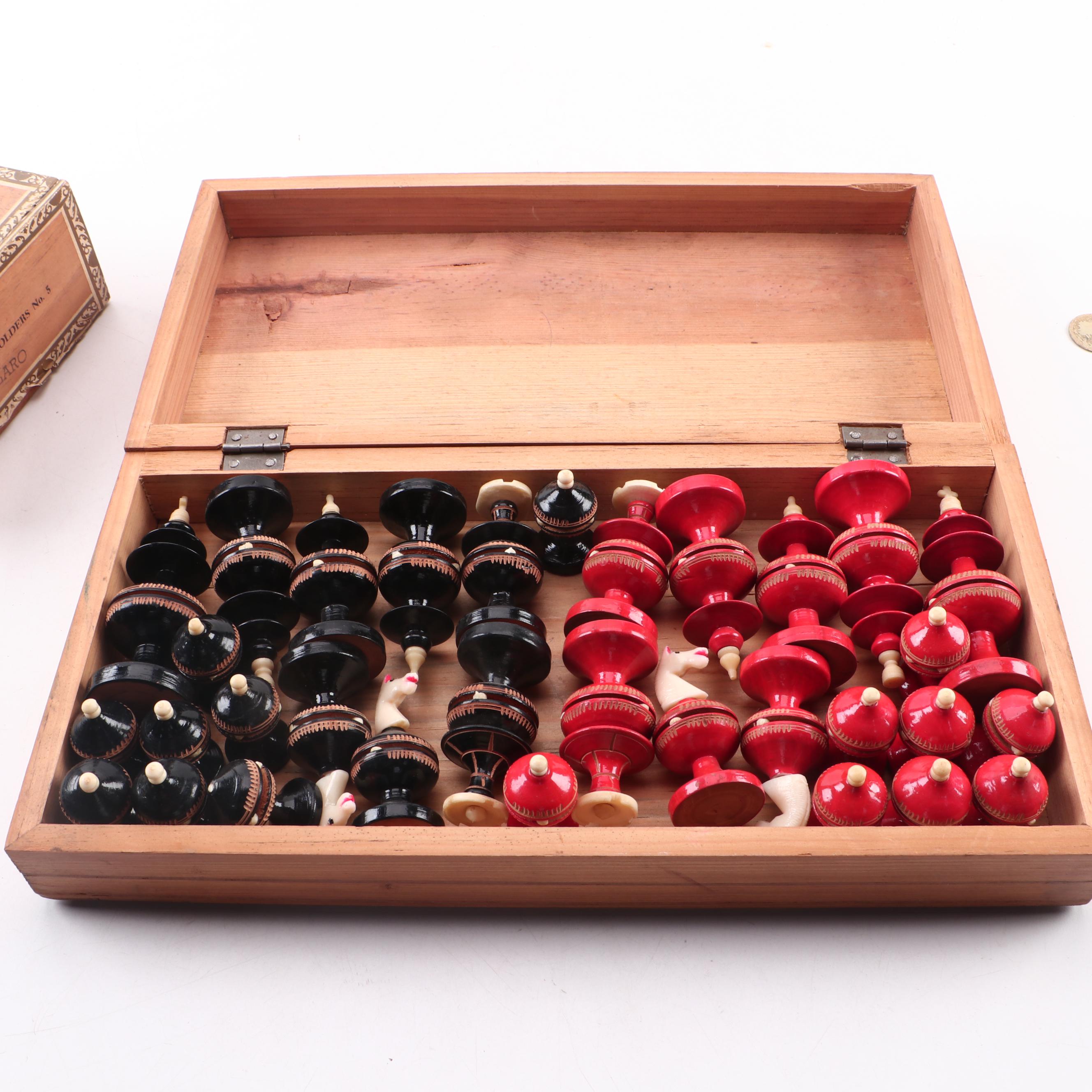 Medieval Inspired Chess Set, Mid-Late 20th Century