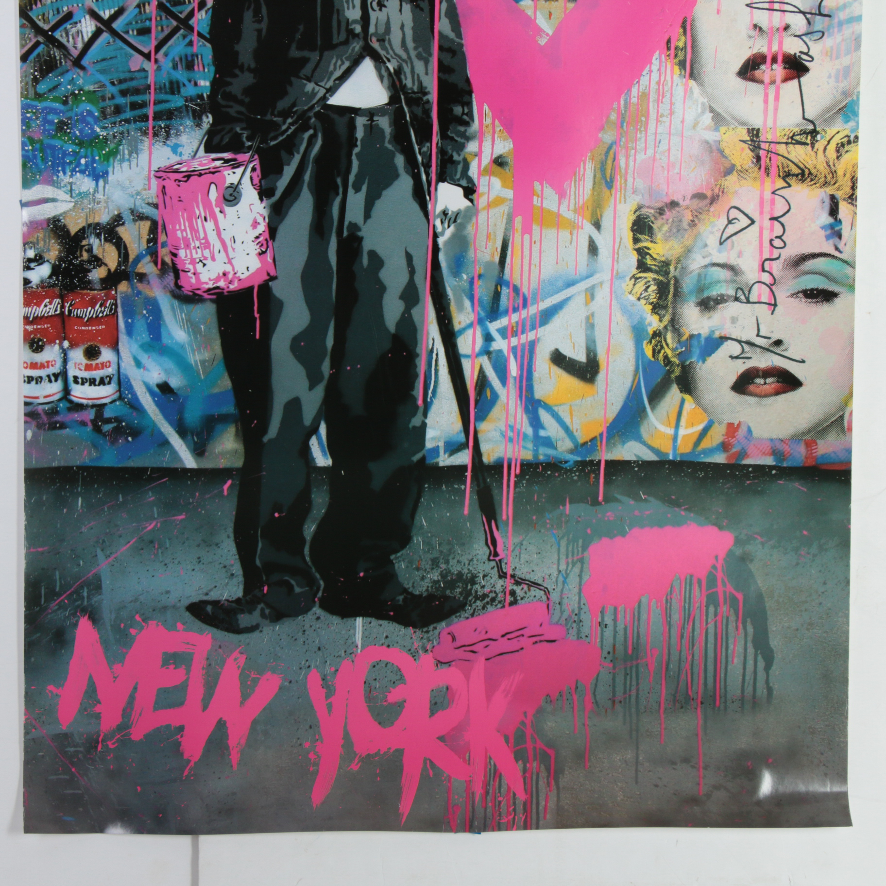 Offset Poster Print after Mr. Brainwash "Charlie Chaplin New York"