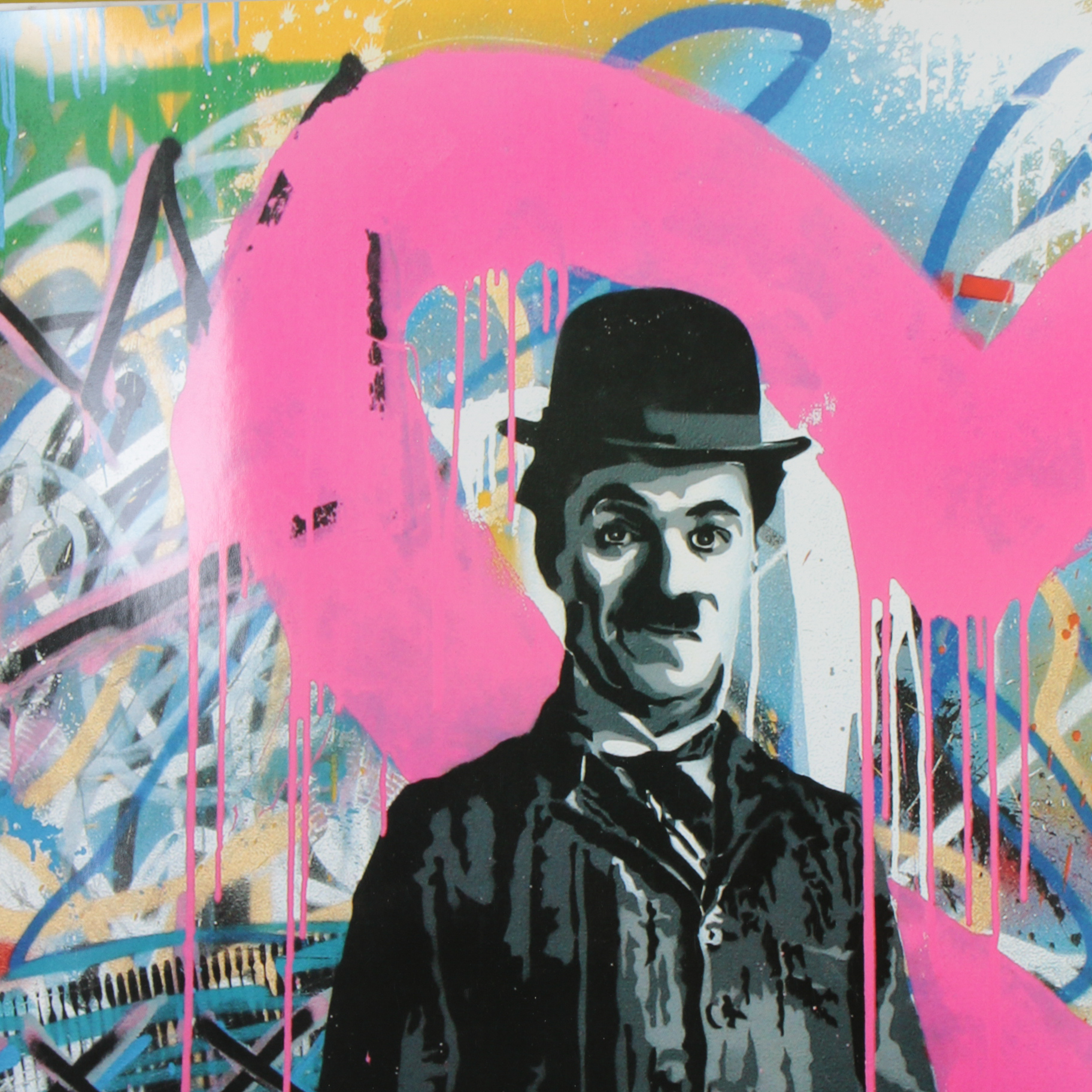 Offset Poster Print after Mr. Brainwash "Charlie Chaplin New York"
