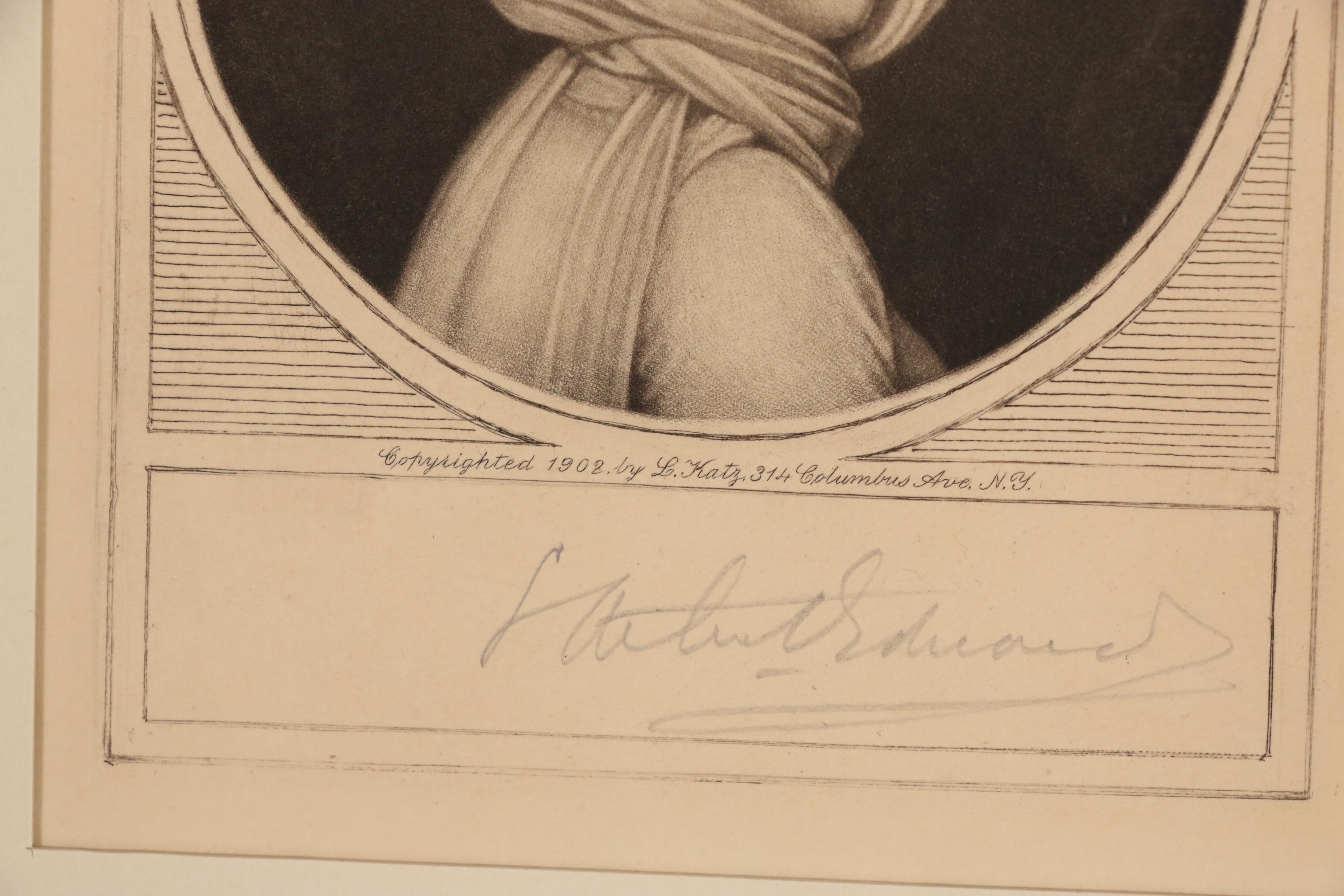 Samuel Arlent Edwards Mezzotint after George Romney "Emma, Lady Hamilton", 1902