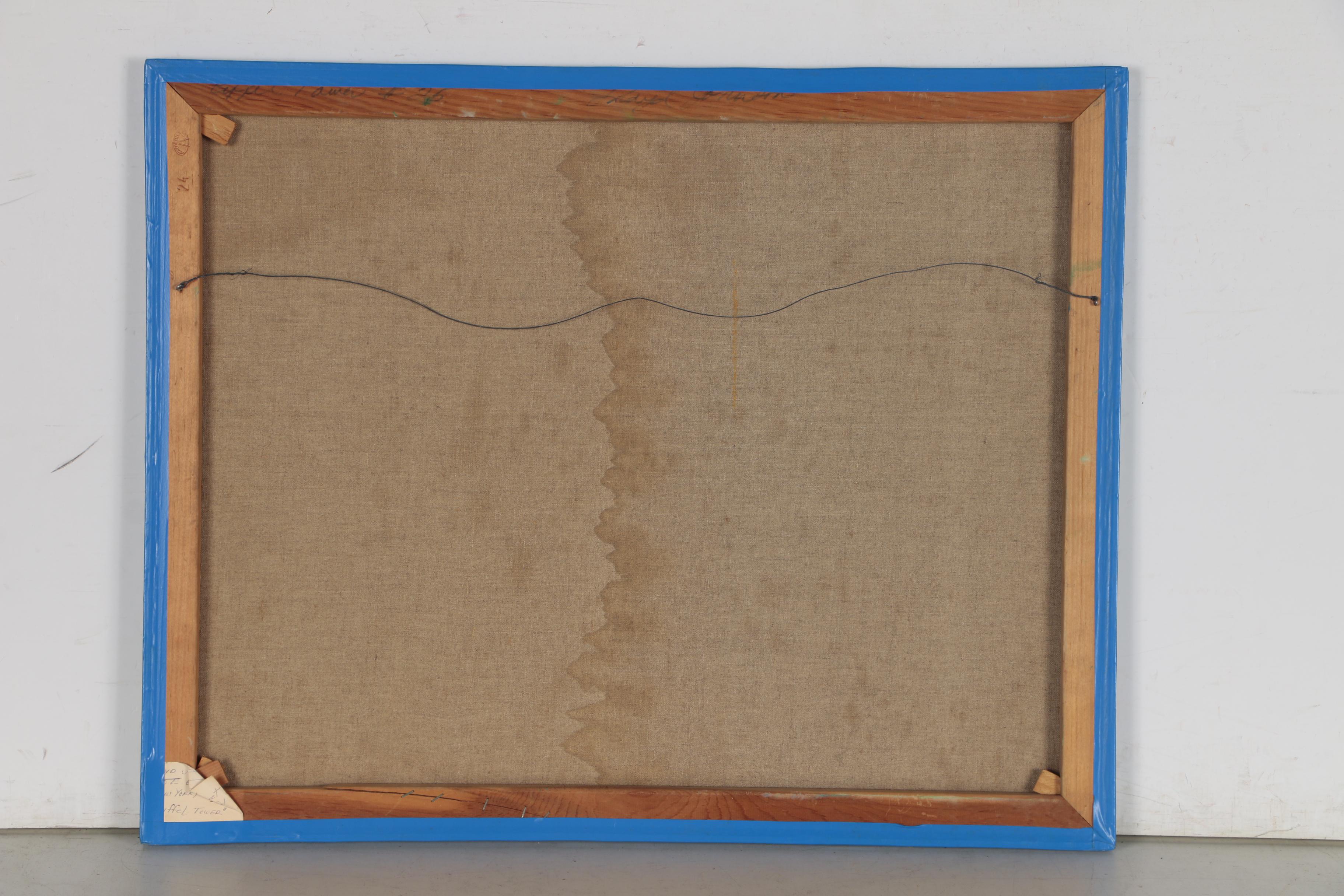 Lloyd Johnson Abstract Oil Painting of Parisian Landmarks