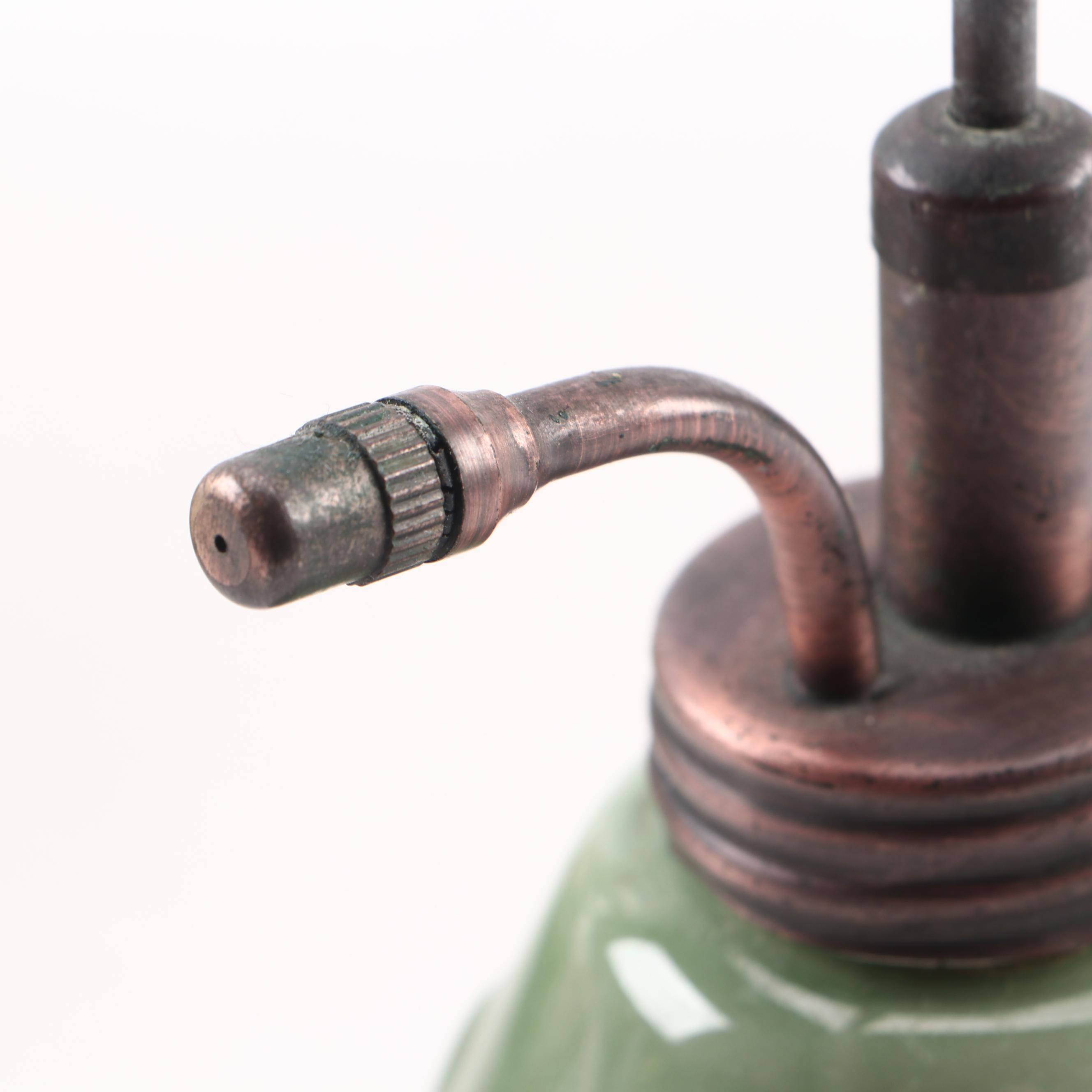 Majolica Style Rabbit Figurine and Ceramic Plant Mister