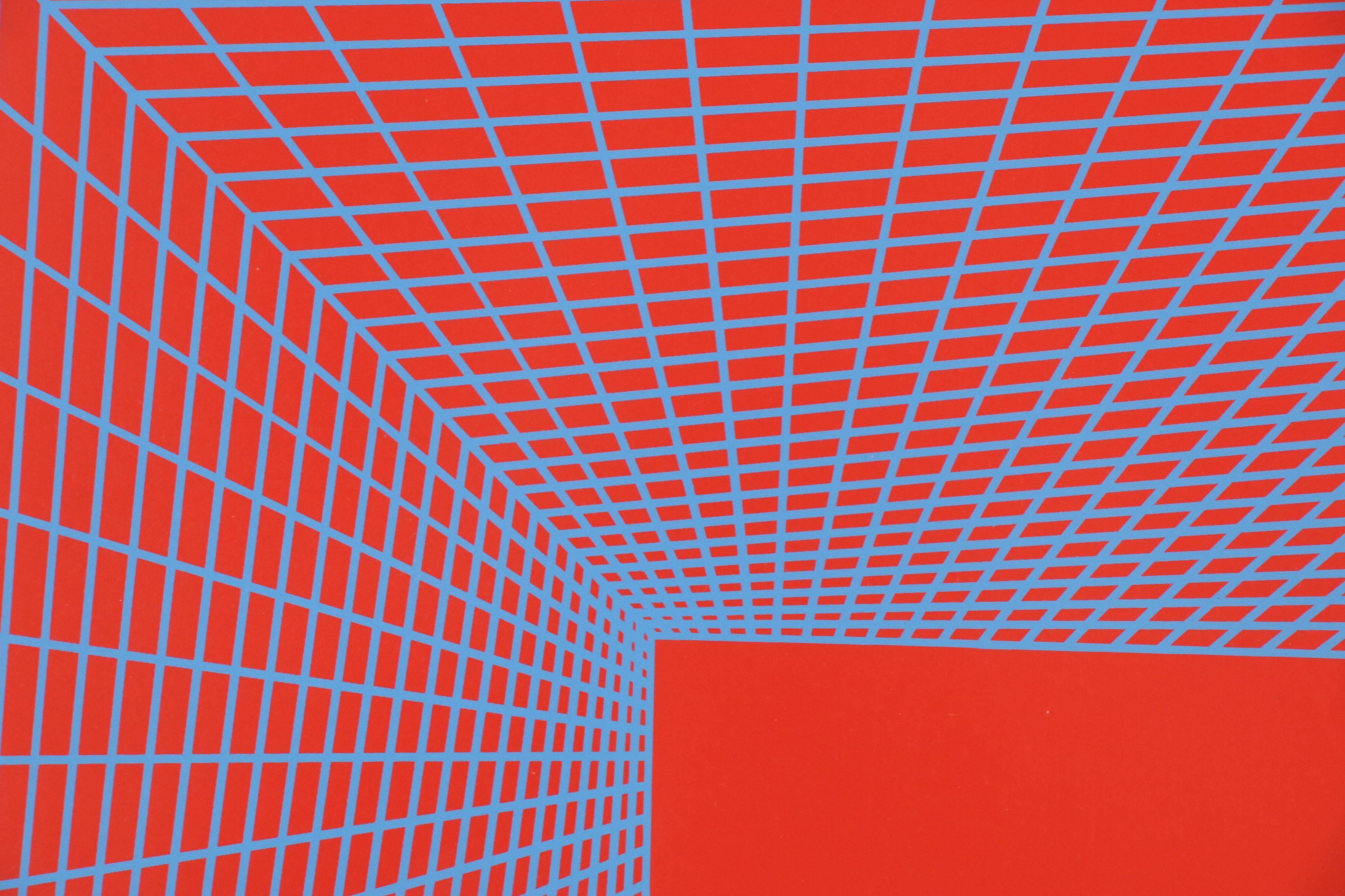 Richard Anuszkiewicz Op Art Serigraph, 1997
