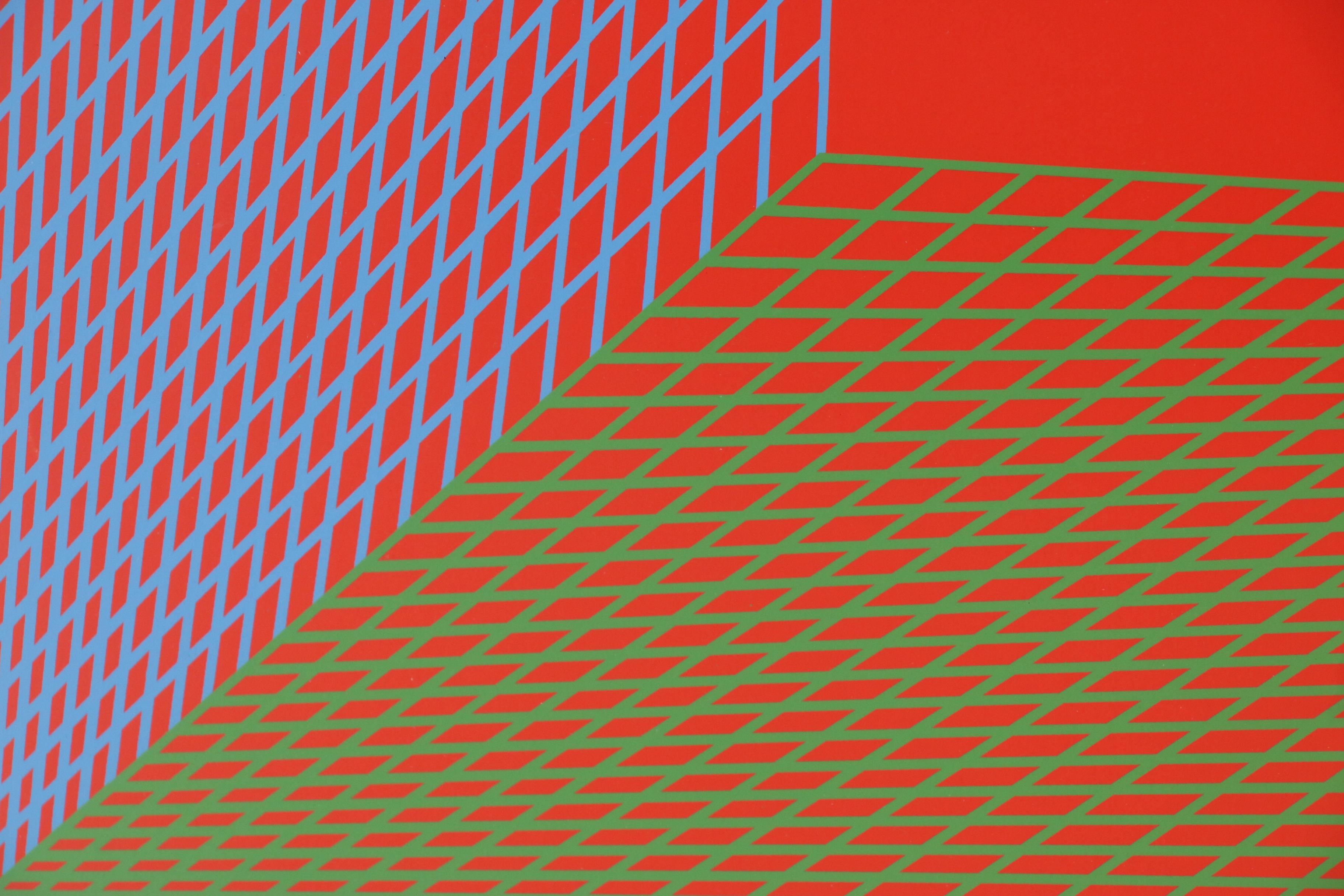 Richard Anuszkiewicz Op Art Serigraph, 1997