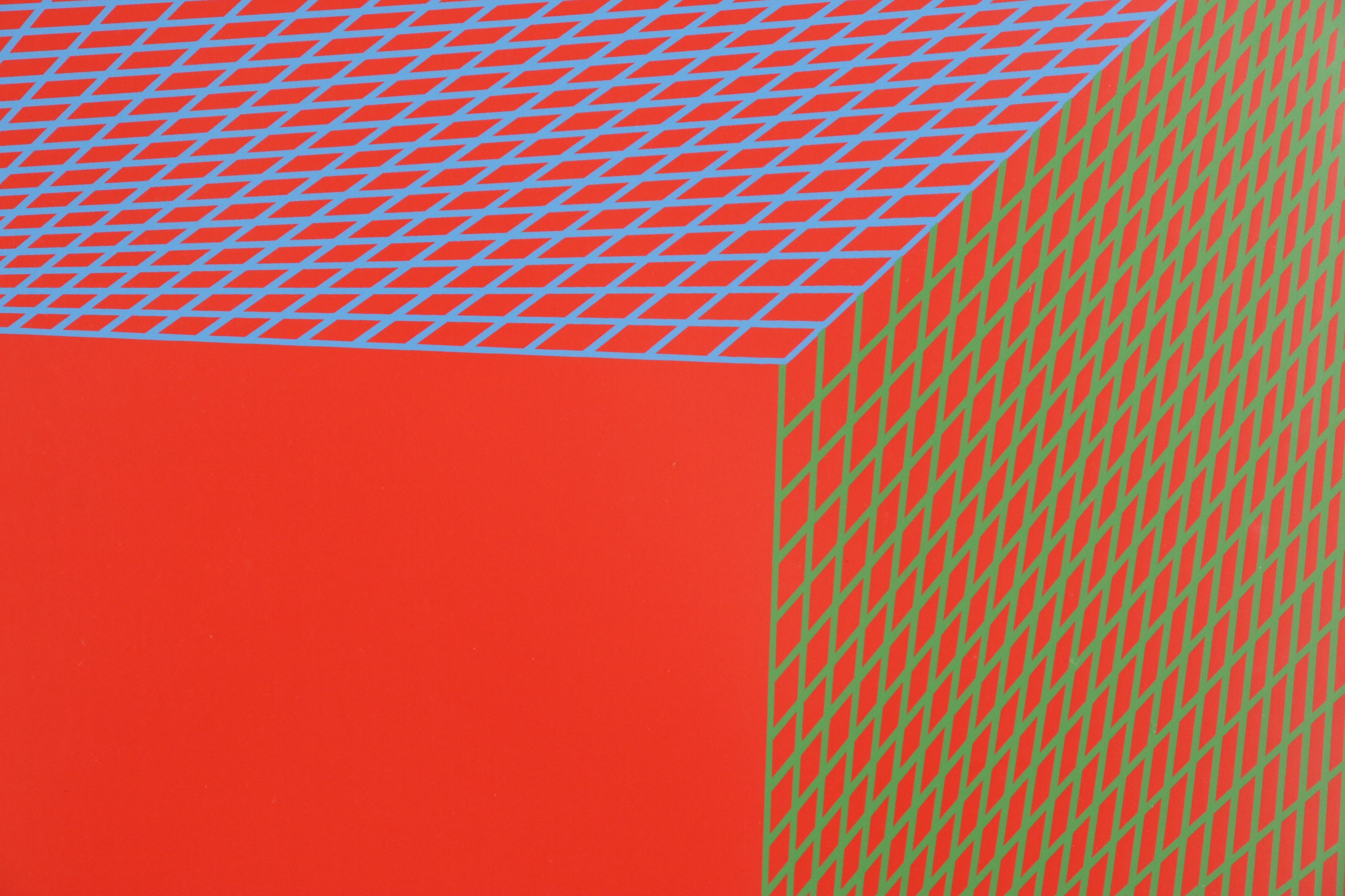 Richard Anuszkiewicz Op Art Serigraph, 1997