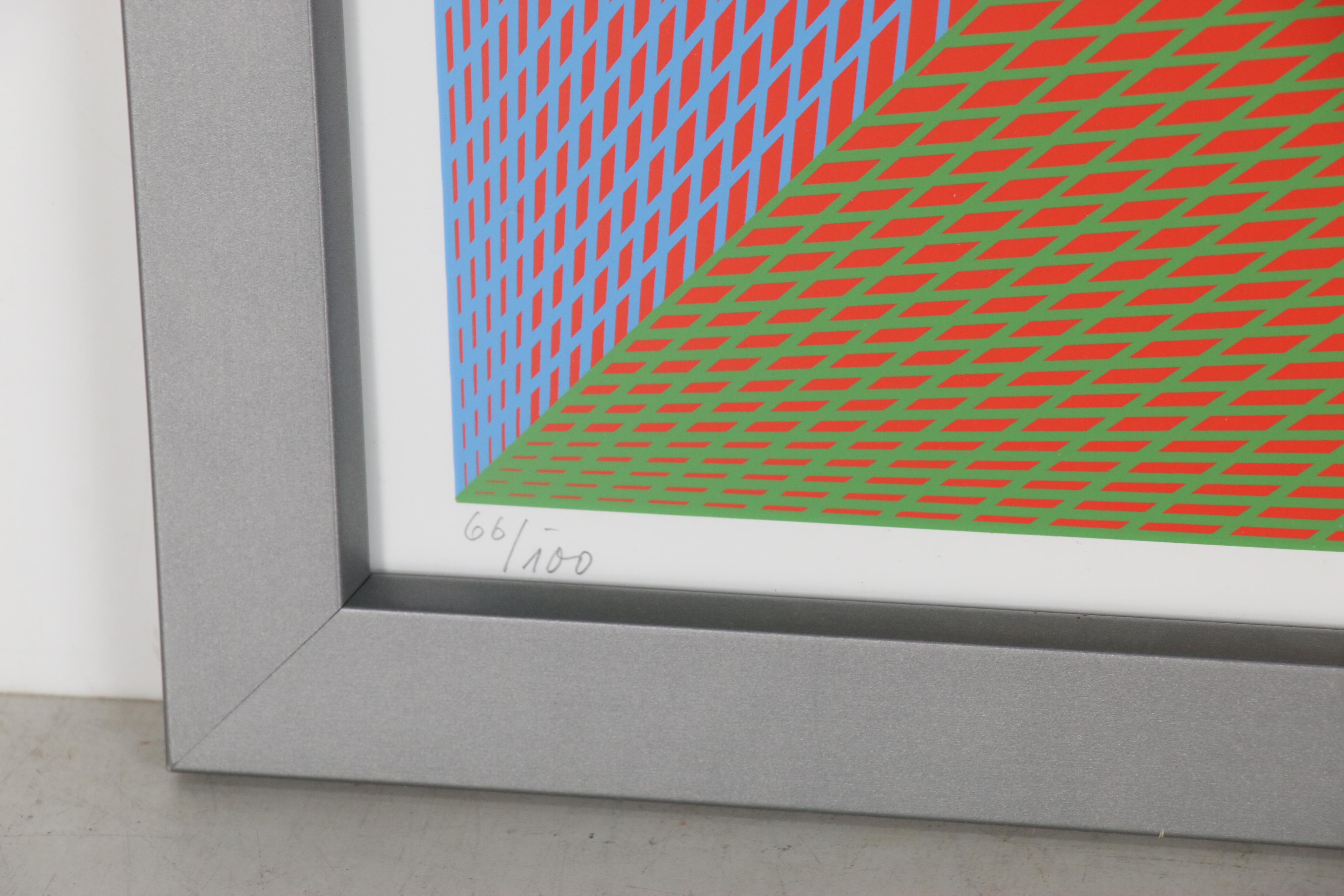 Richard Anuszkiewicz Op Art Serigraph, 1997