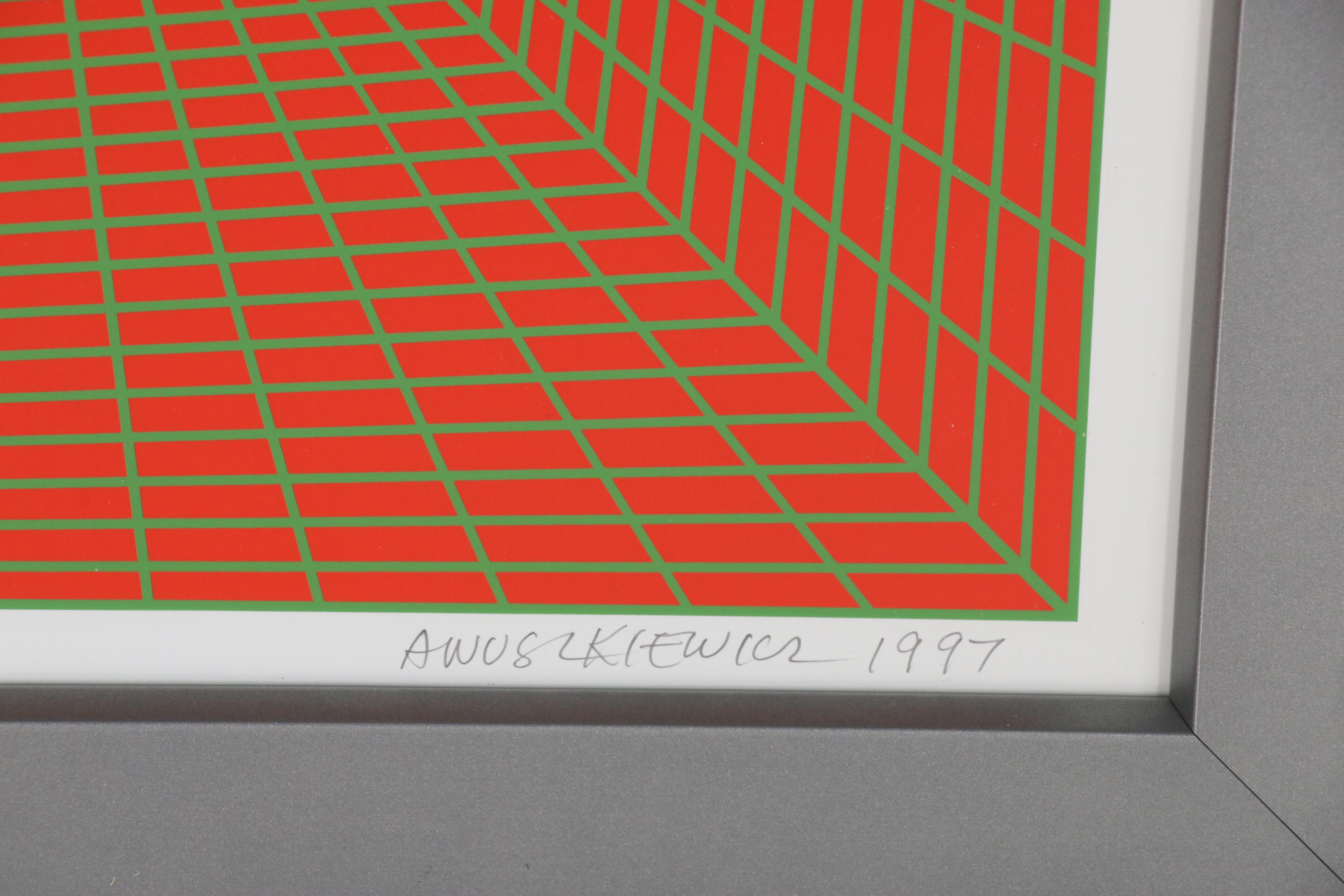 Richard Anuszkiewicz Op Art Serigraph, 1997