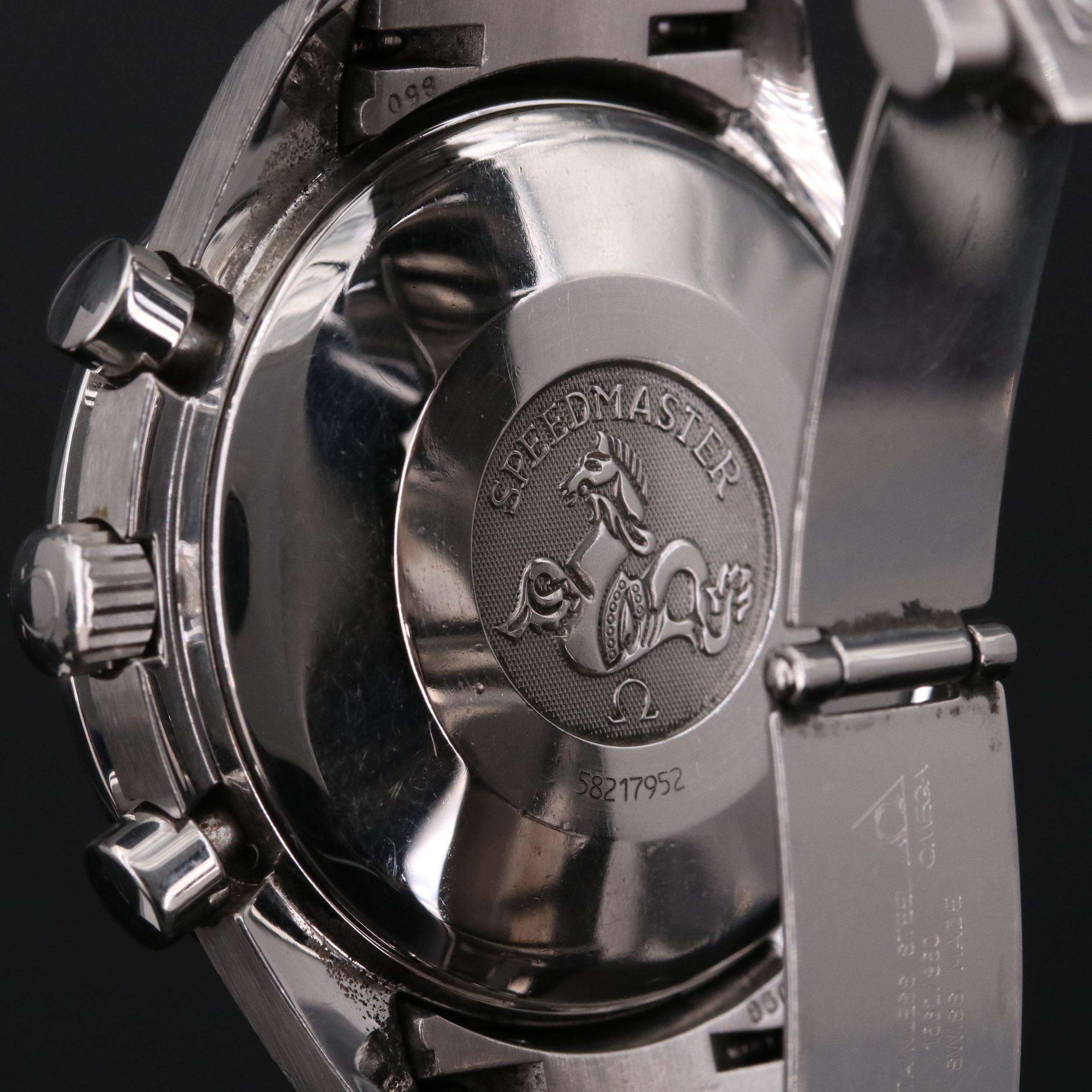 Omega Speedmaster Day-Date Chronograph Stainless Steel Automatic Watch