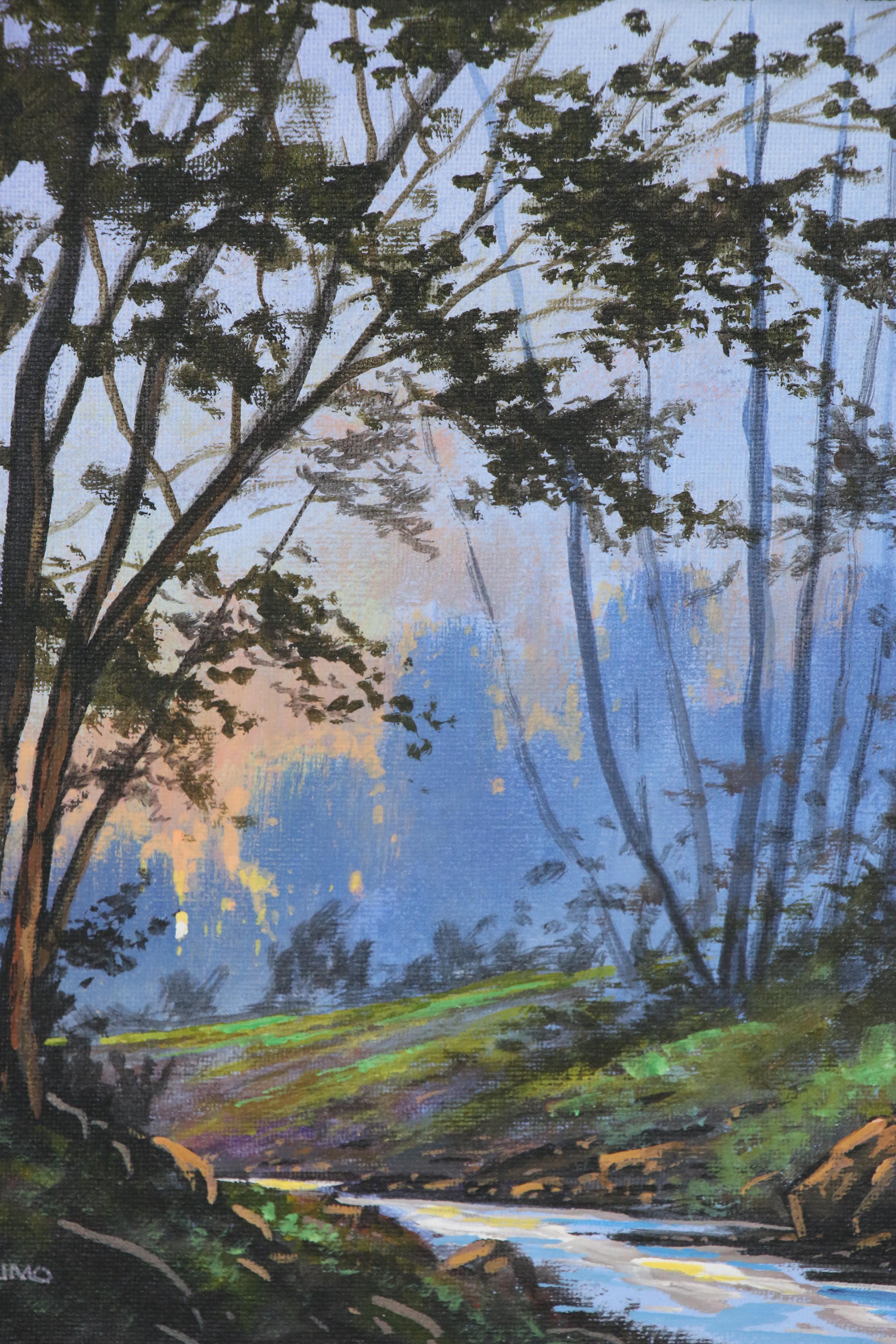 Douglas “Bumo” Johnpeer Landscape Oil Painting "Morning Creek"